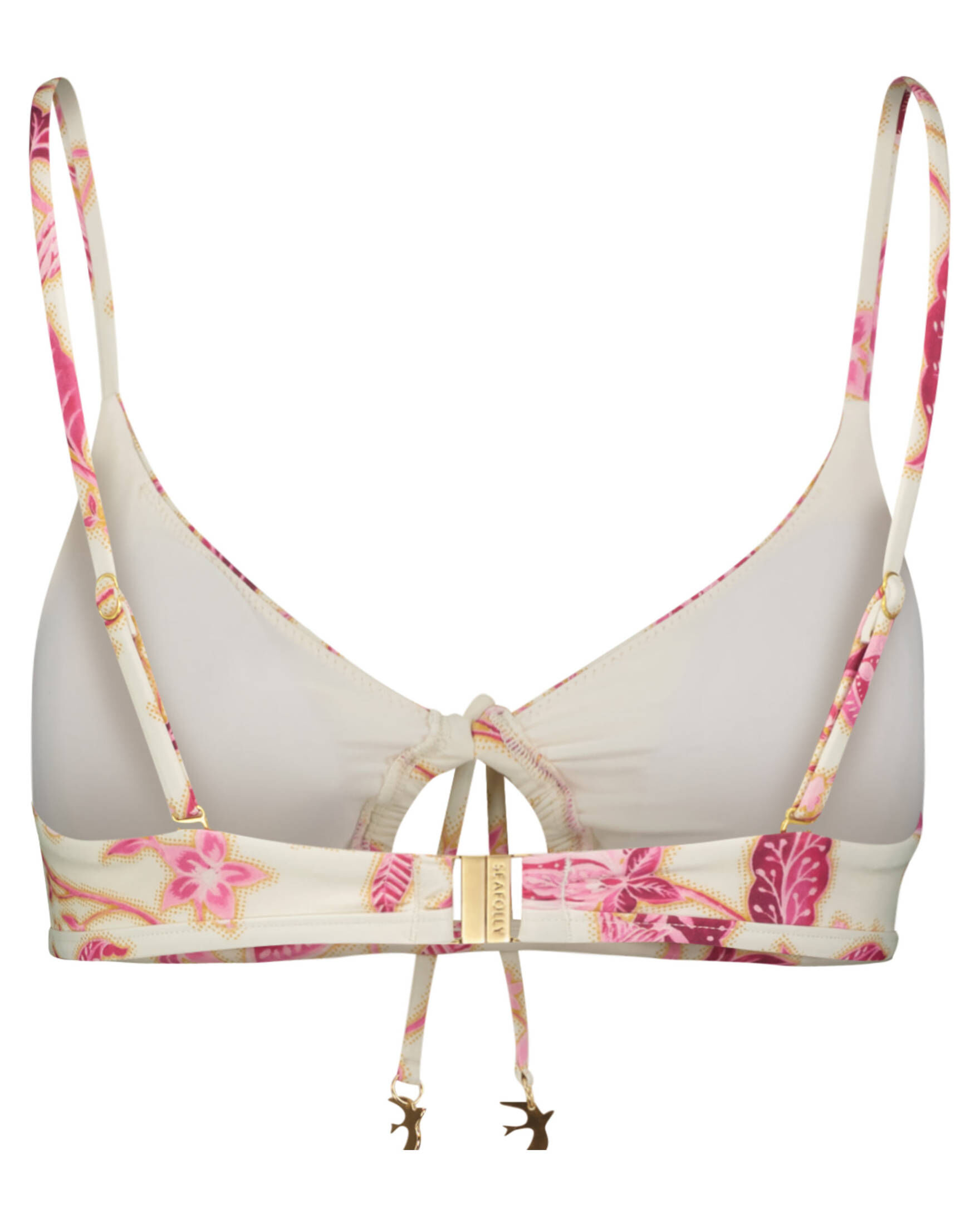 Damen Bikini Oberteil Silkroad Drawstring Keyhole Bralette