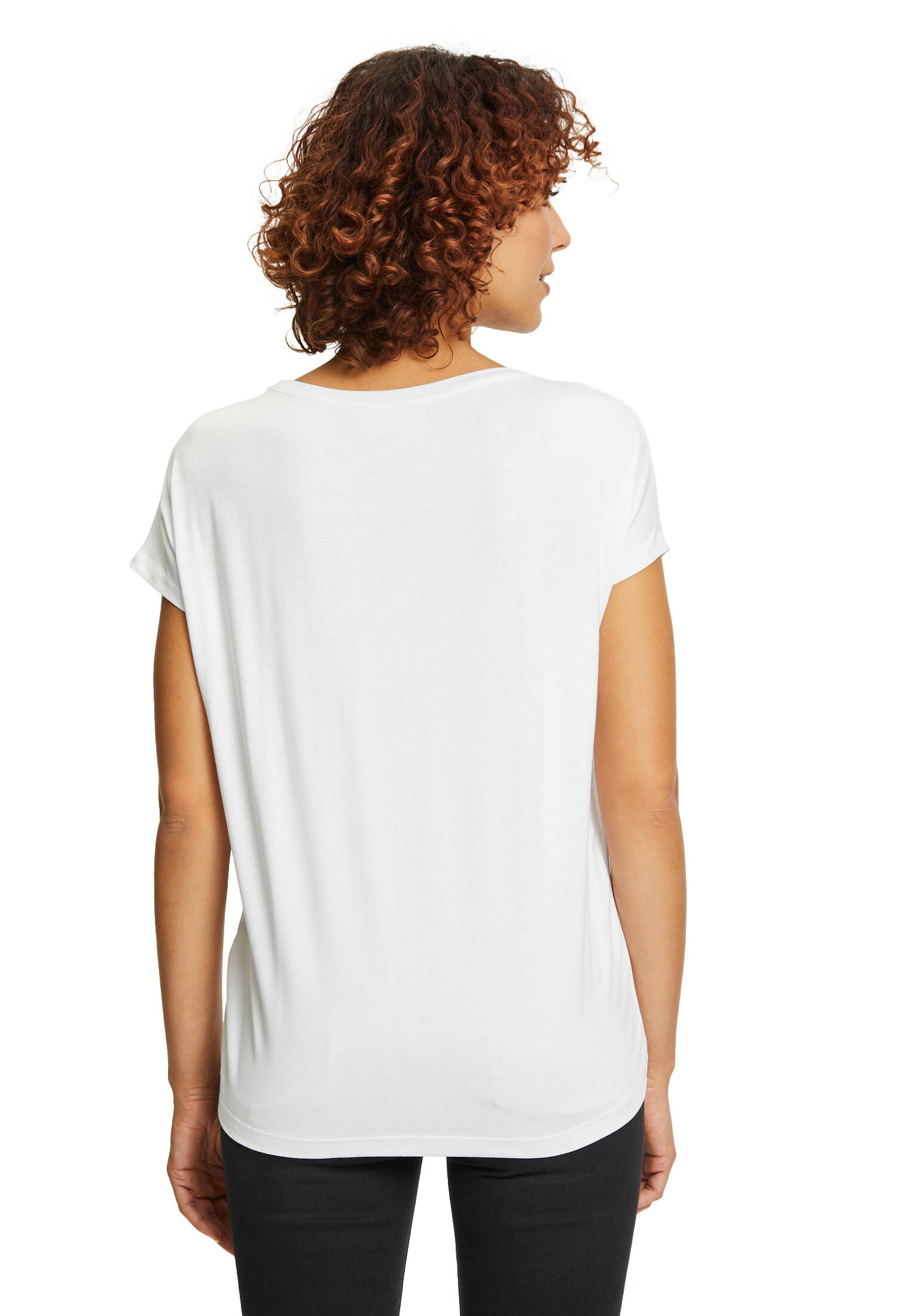 Damen Kurzarm-Shirt Mit Raffung - Figurbetontes Wickel-Shirt Im Dot-Muster
