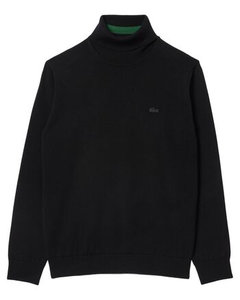Lacoste Herren Rollkragenpullover Regular Fit in schwarz kaufen