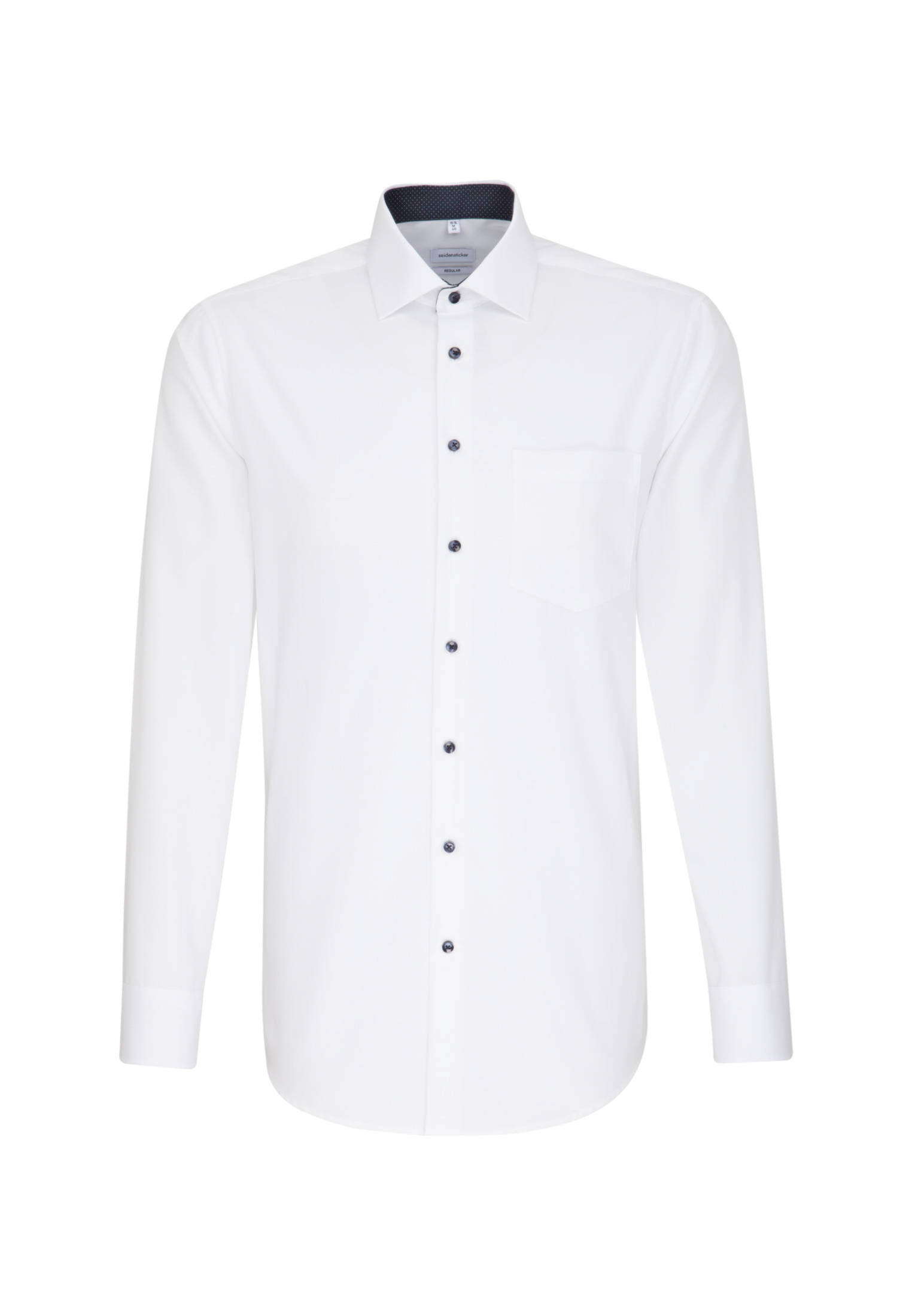 Seidensticker Camicia Uomo Comfort Fit In Cotone, Colletto Chic E Polsini Regolabili, Bianca