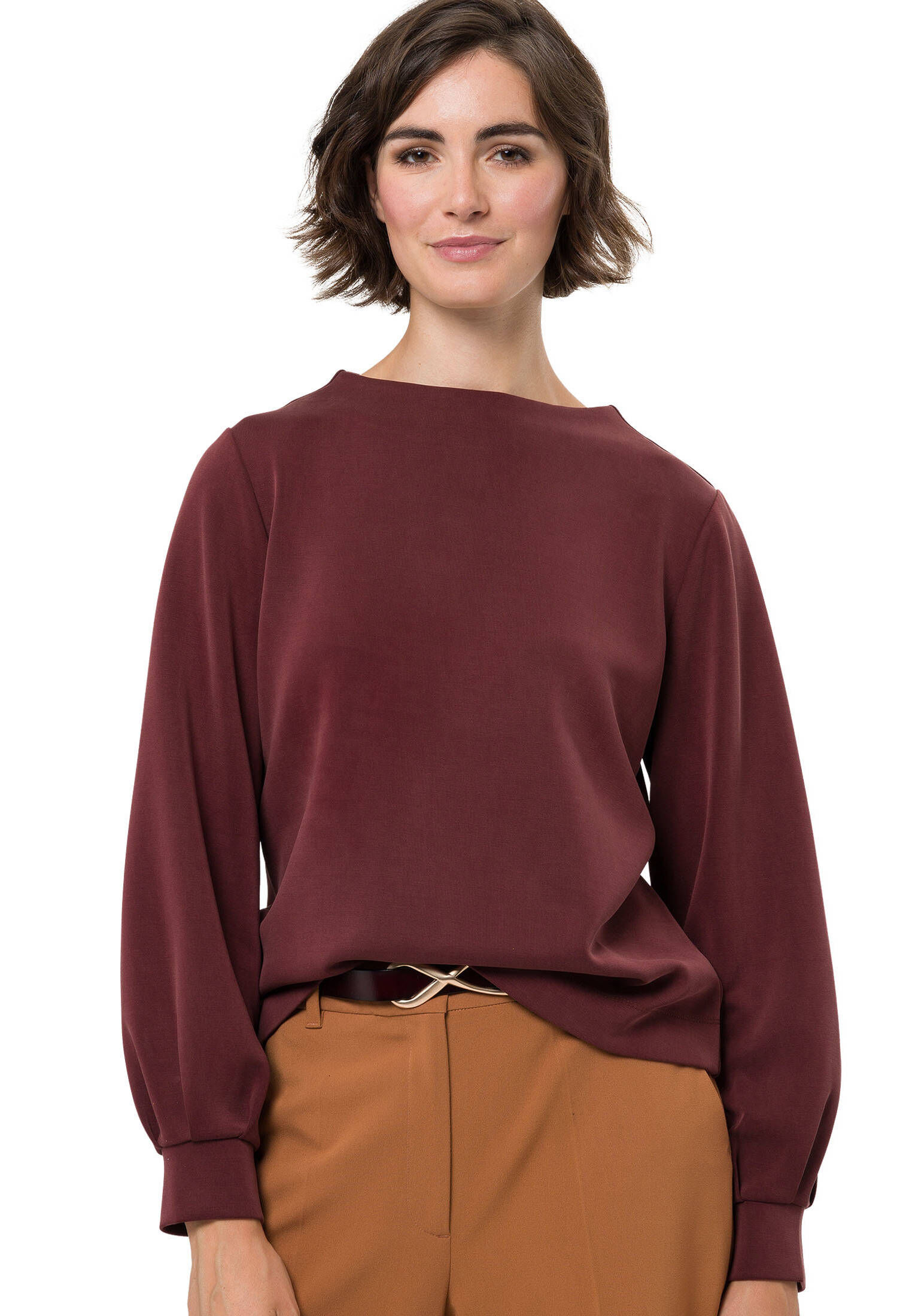 Hanes EcoSmart Damen-Sweatshirt Mit Rundhalsausschnitt, Navy Heather, L
