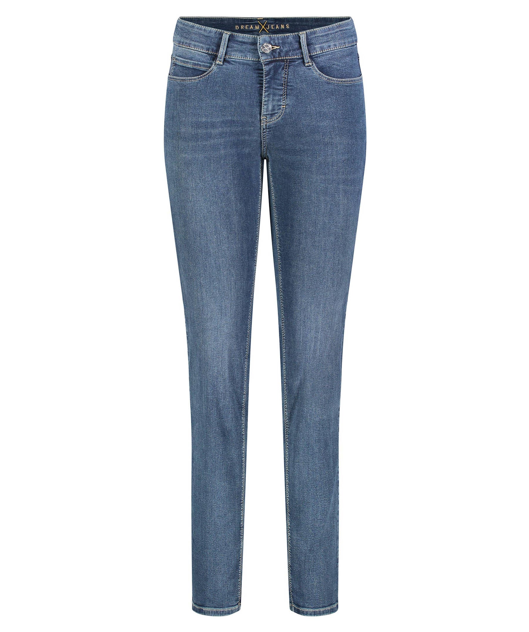 Mac Damen Jeans Dream Summer Slim Fit – Verkürzte Hose In Papaya Orange | Größe 38/26 | Baumwoll-Mix Mit Elasthan