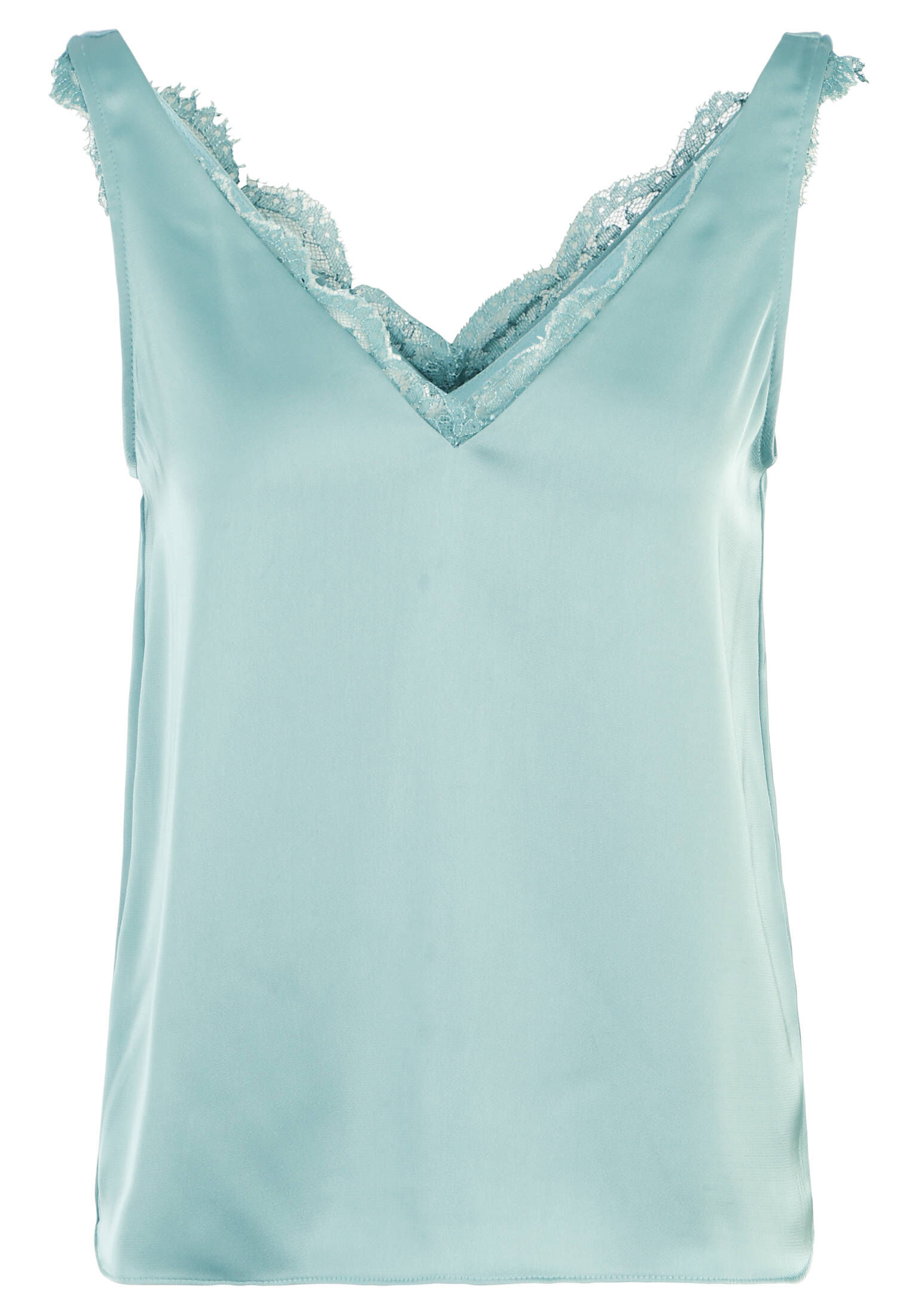 Damen Tank Top Mit Spitze - Sommerliches Trägertop Mit Lochmuster
