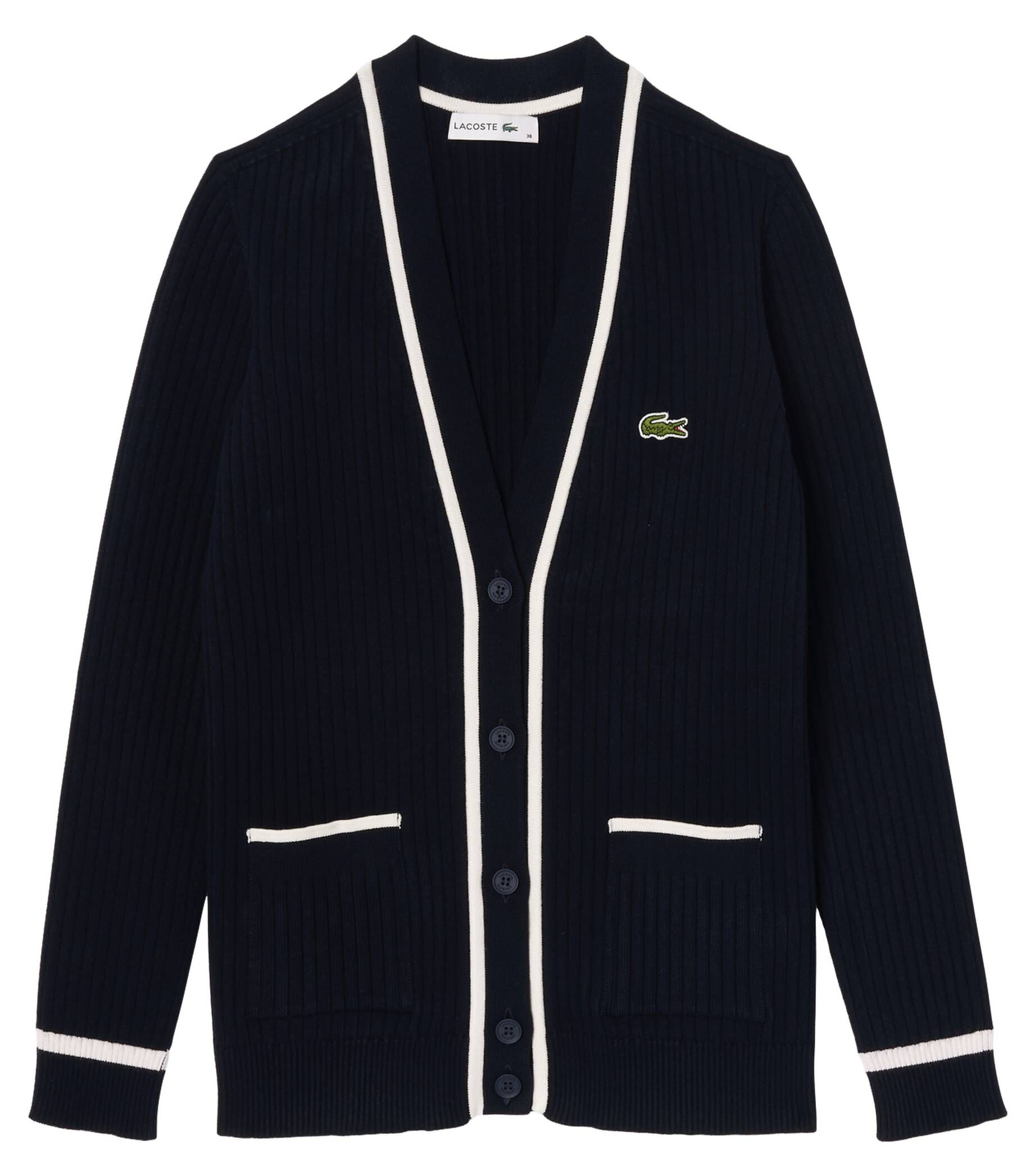 Lacoste Damen Strickjacke mit Viskose in Blau kaufen | engelhorn