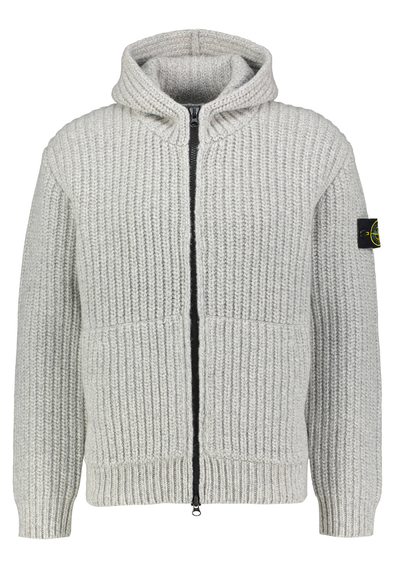Stone Island Herren Strickjacke mit Kapuze und Reißverschluss