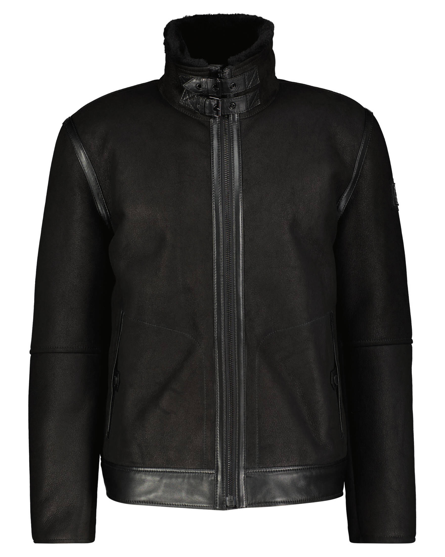 Lederjacke Herren Parka Mit Lammfellfutter Lammfelljacke Mit