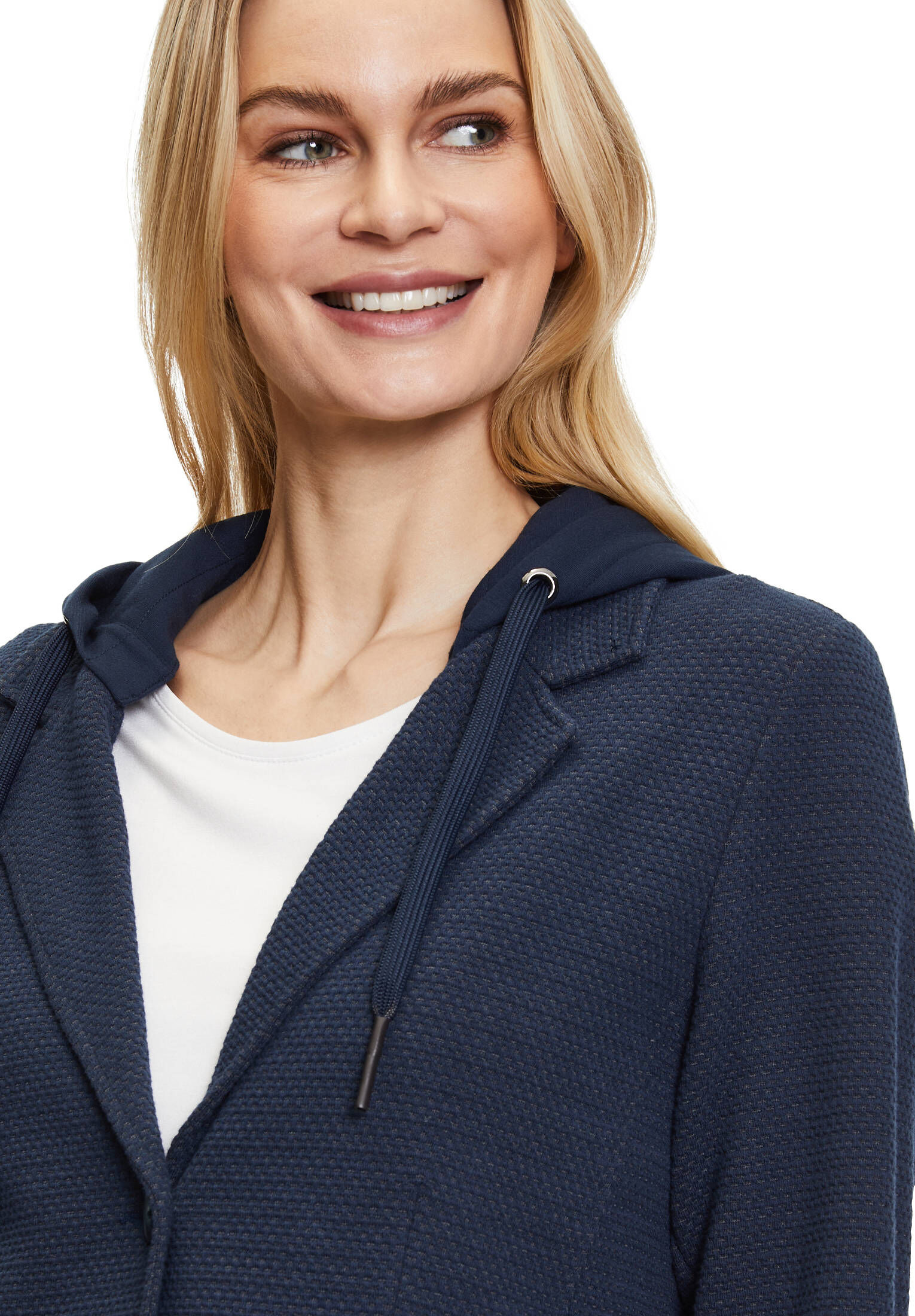 Zero Damen Sweatblazer Mit Knopfleiste - Figurbetont & Vielseitig