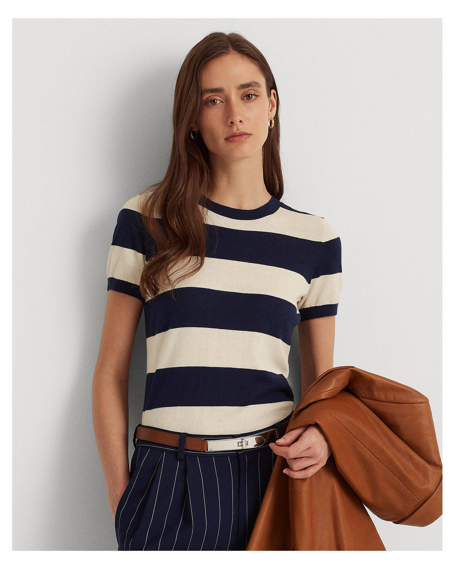 Strick Pullover Herren Pullover Kurzarm Men Slim Knit Top Tee