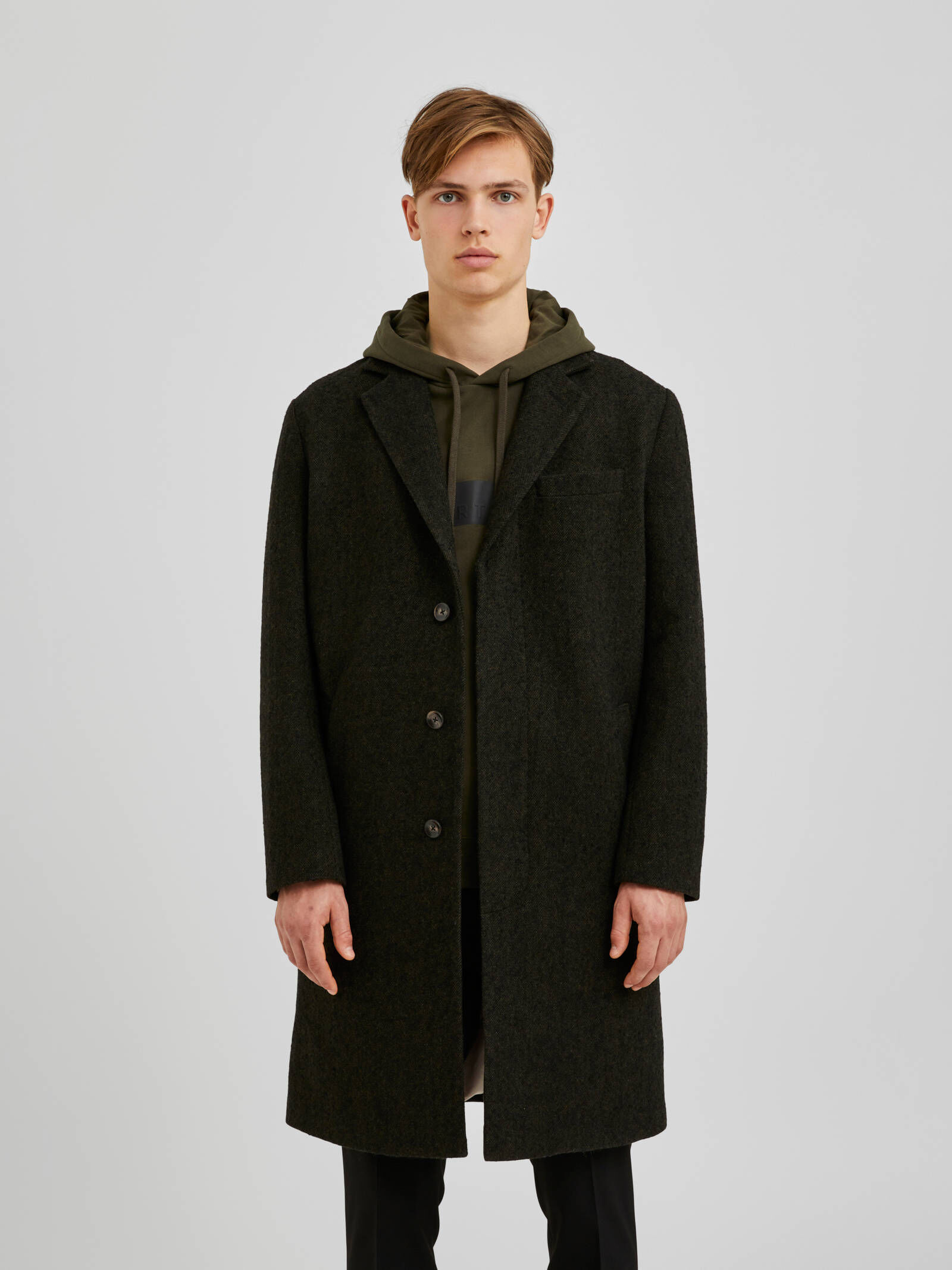 Herren Wollmantel Mittellang - Doppelseitiger Kaschmir-Mantel Für Herbst & Winter