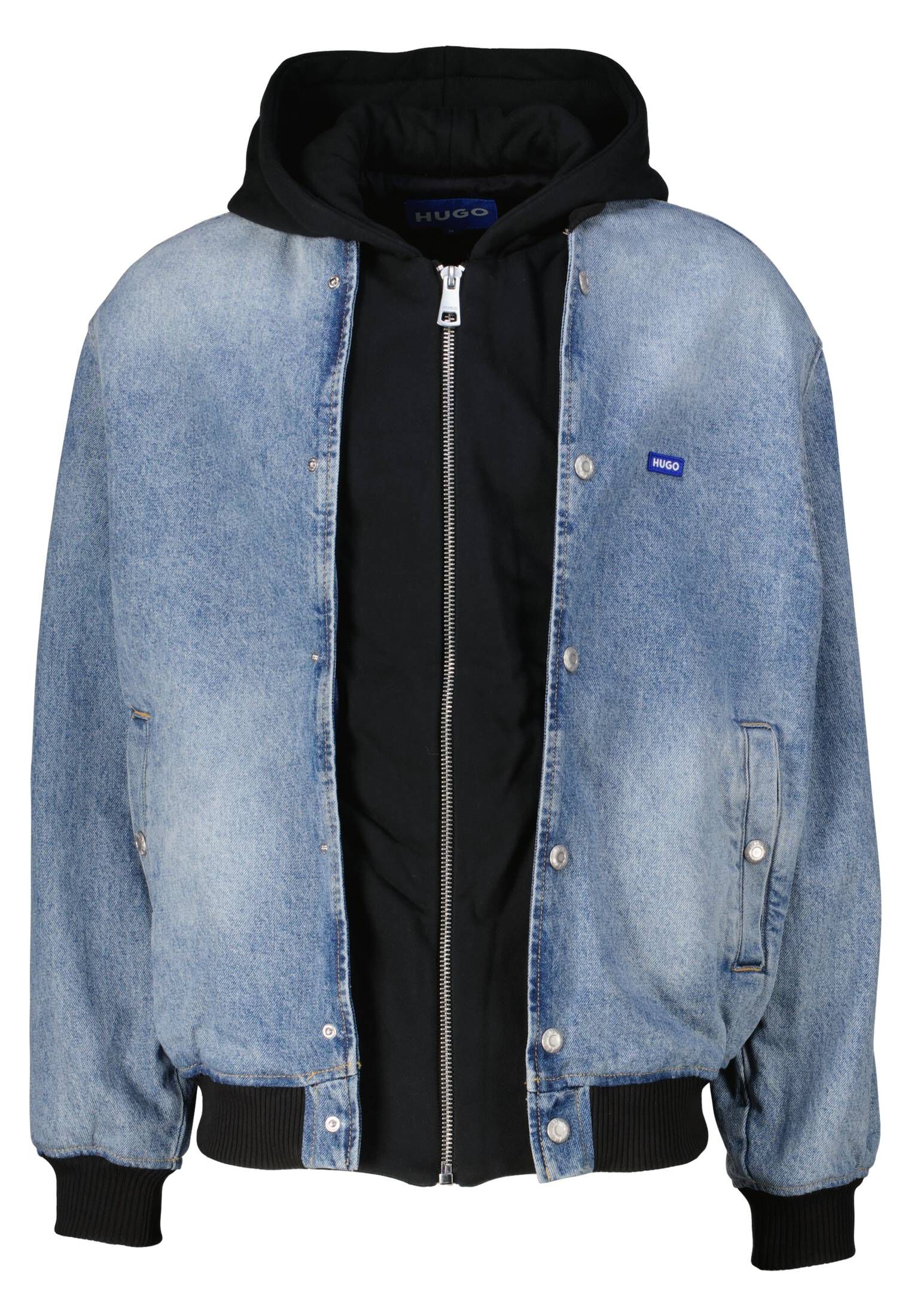 HUGO Herren Jeansjacke mit Kapuze ENJO in blau kaufen engelhorn