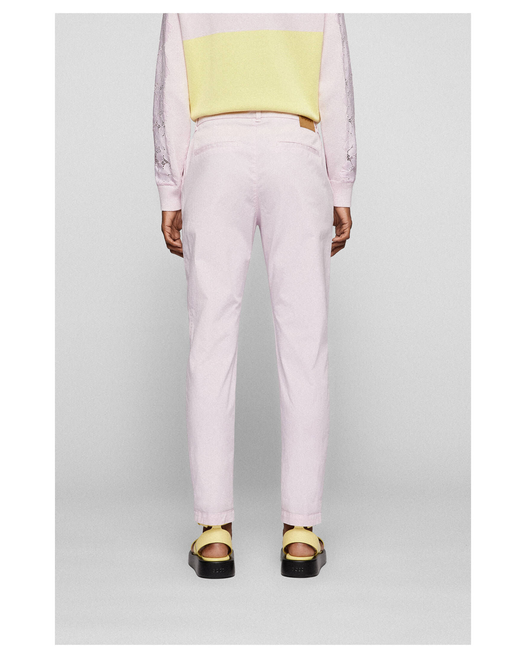 BOSS C-PERIN - Pantaloni eleganti - open white eleven/avorio