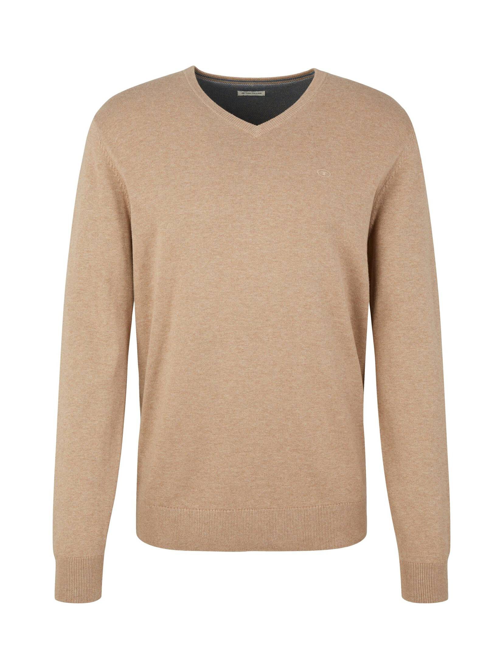 TOM TAILOR Maglione Uomo - Felpa A Maniche Lunghe Casuale In Cotone Sostenibile