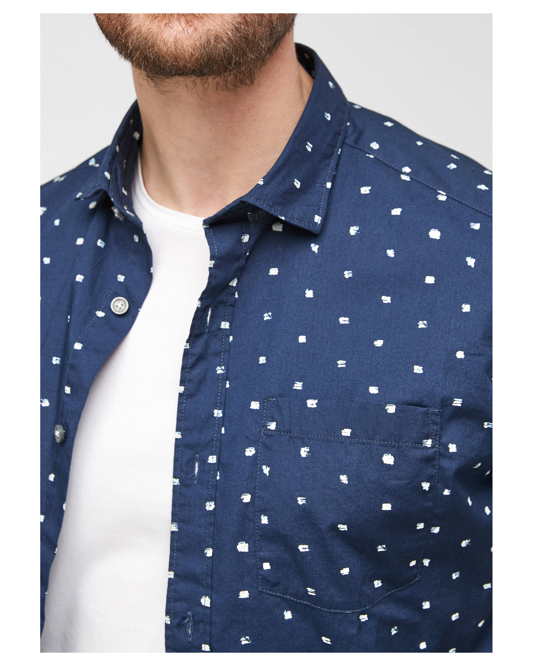 S.Oliver Herren Hemd Kurzarm - Klassisches Business Hemd