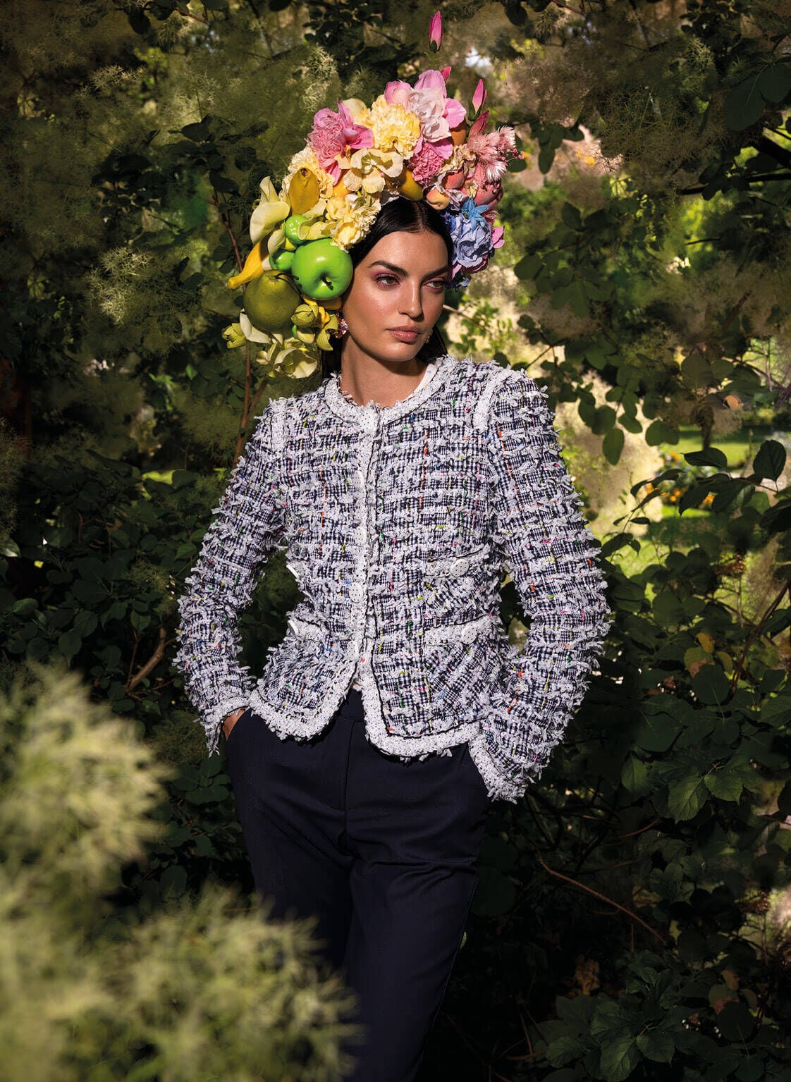 Luxus Tweed Kostm Damen Fotos