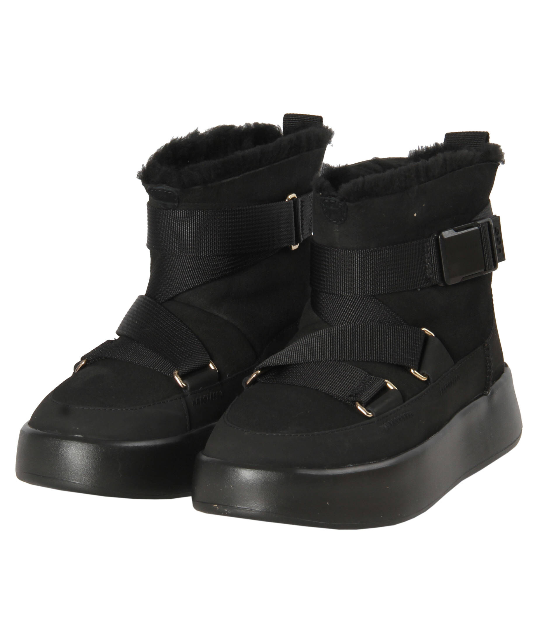 ugg black buckle boots