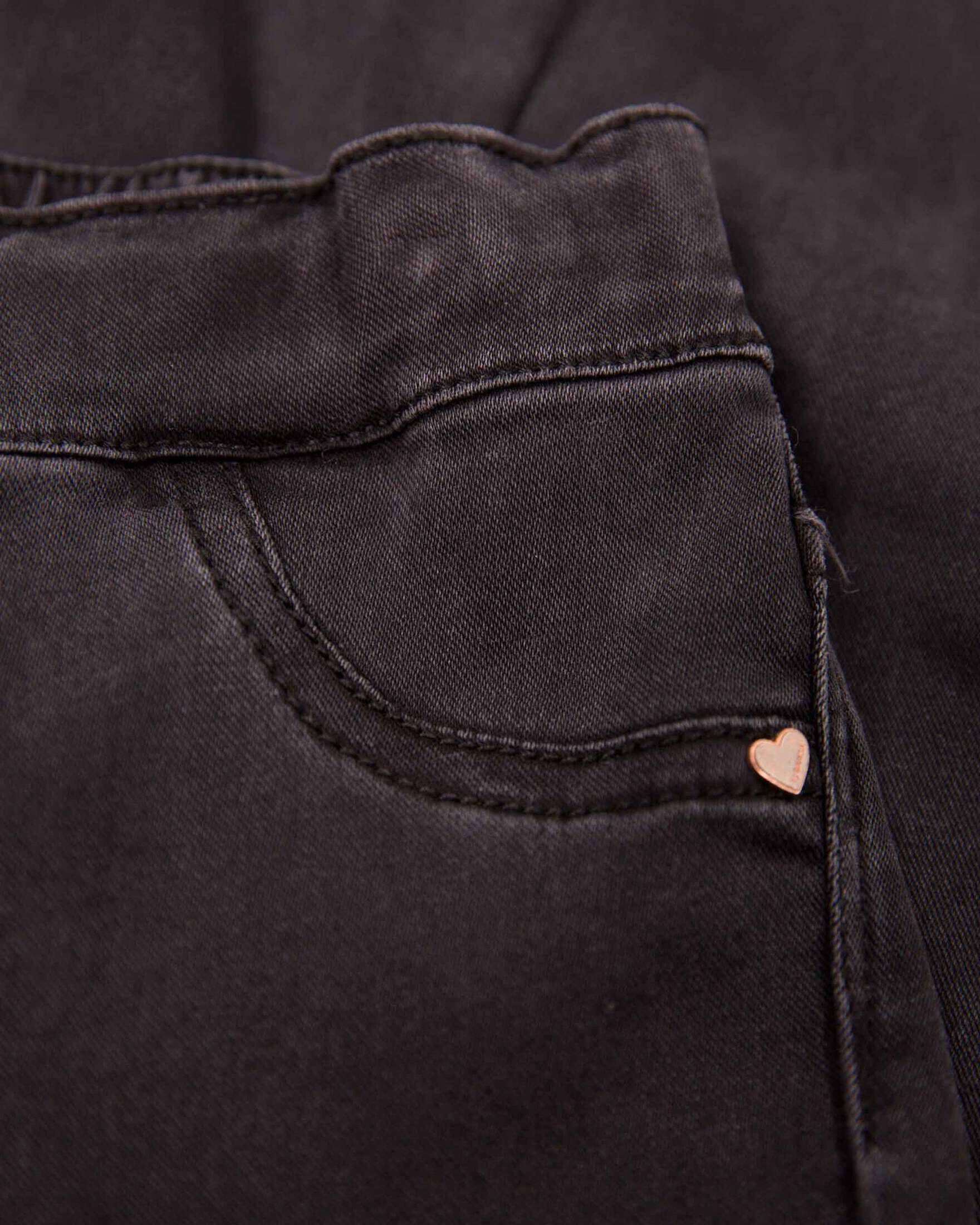 GARCIA Mädchen Jeanshose ‚510 Sara Superslim‘ – Schwarze Stone-Wash-Denim, Extra Schmale Passform, Verstellbarer Bund