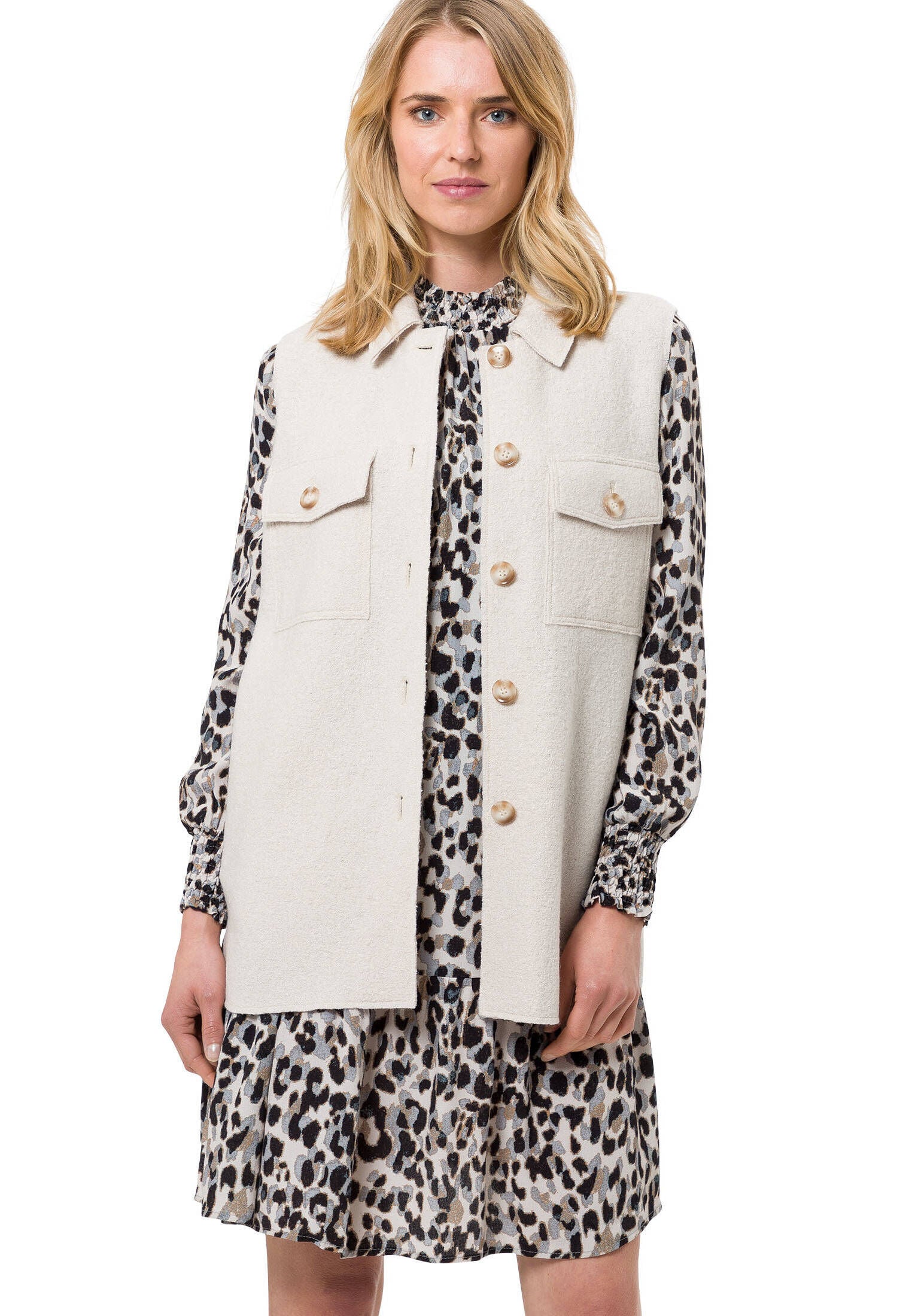 Produktbild von Zero Jackenblazer Zero Weste Flauschig Open Style Plain/ohne Details