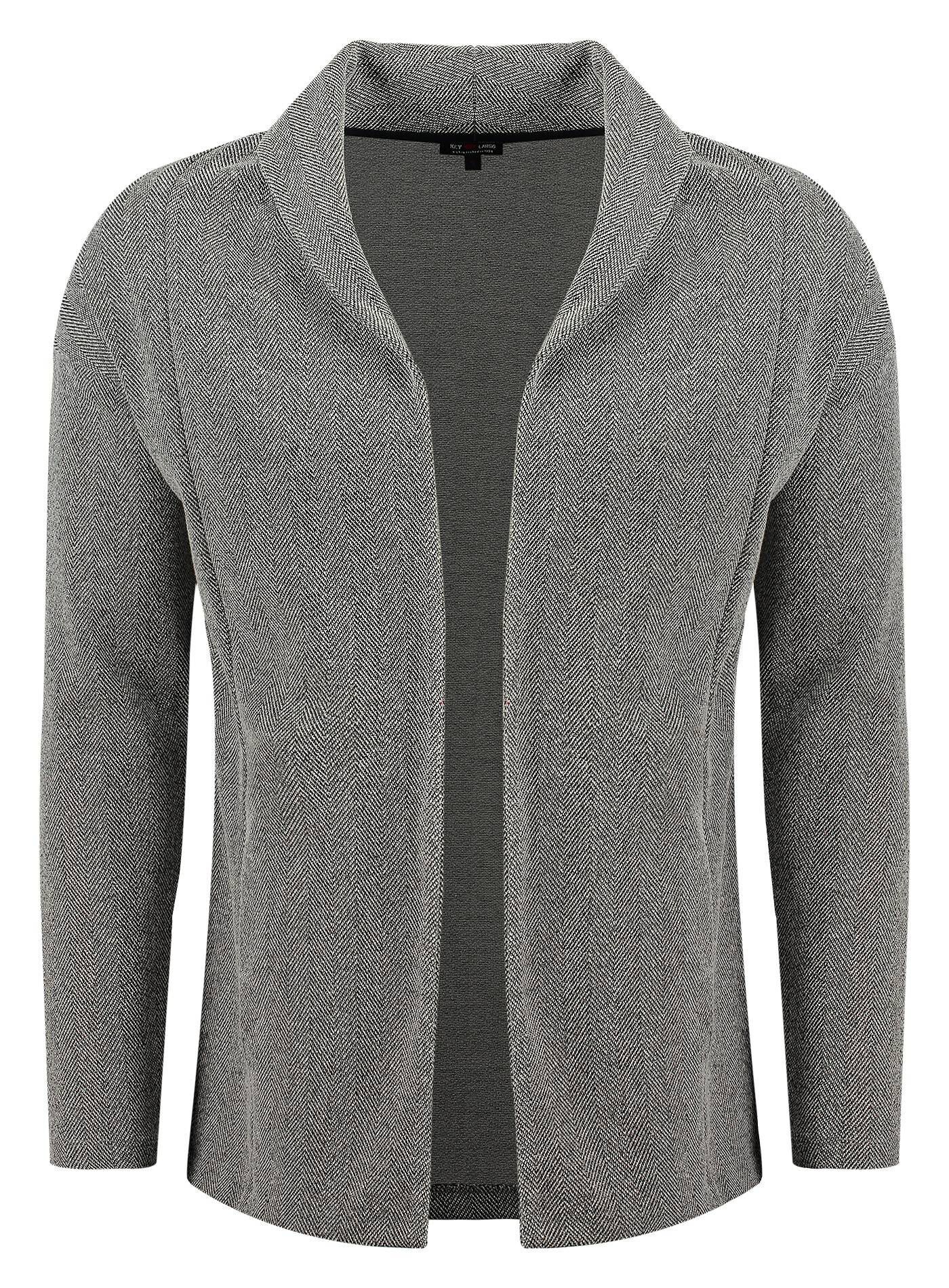 KEY LARGO Veste Cardigan Elevator Jacket Homme - Laine Chaude Avec Fermeture Éclair Et Col Montant