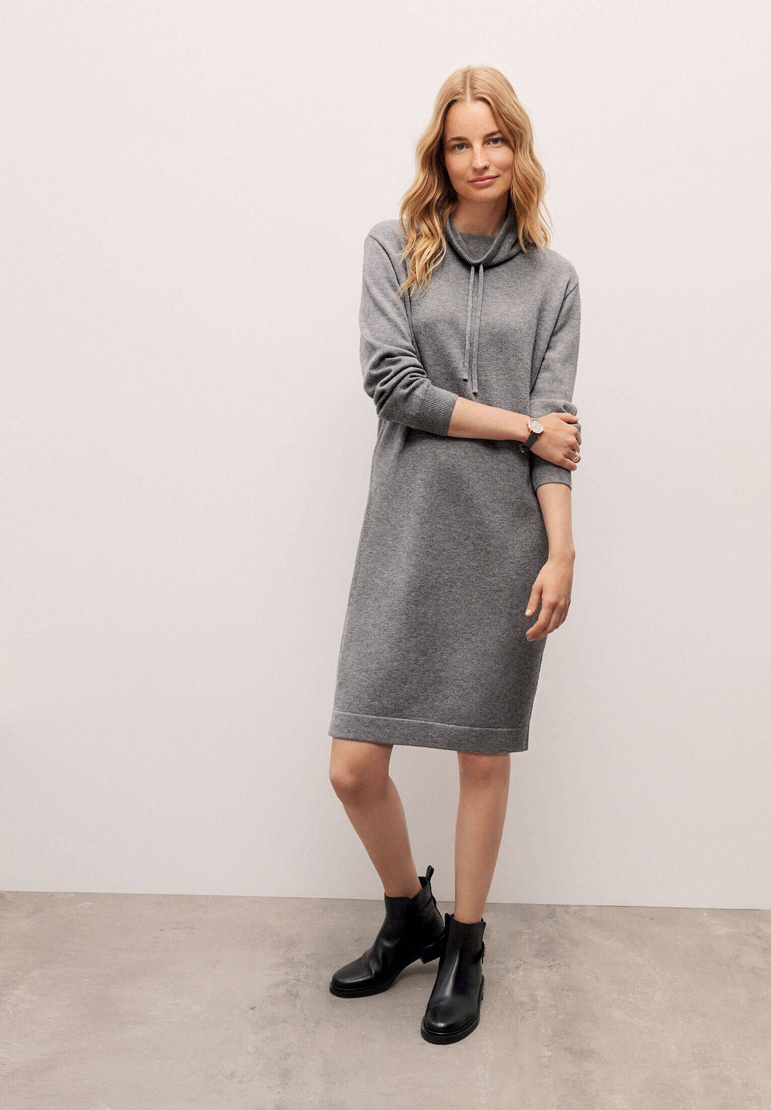 strickkleid mit kragen damen