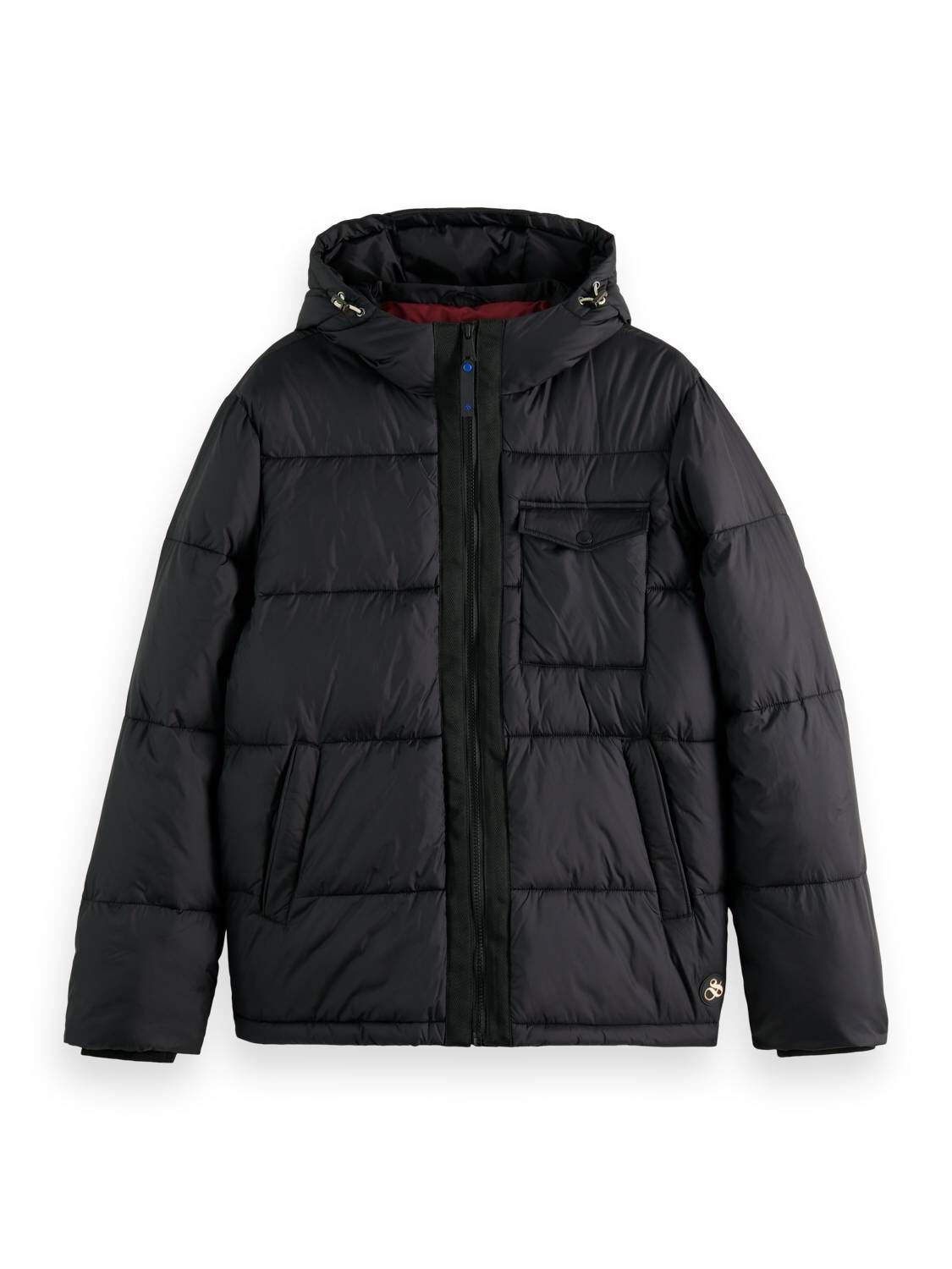 Herren Glänzende Steppjacke – Kurze Puffer-Jacke mit Kapuze main image 0