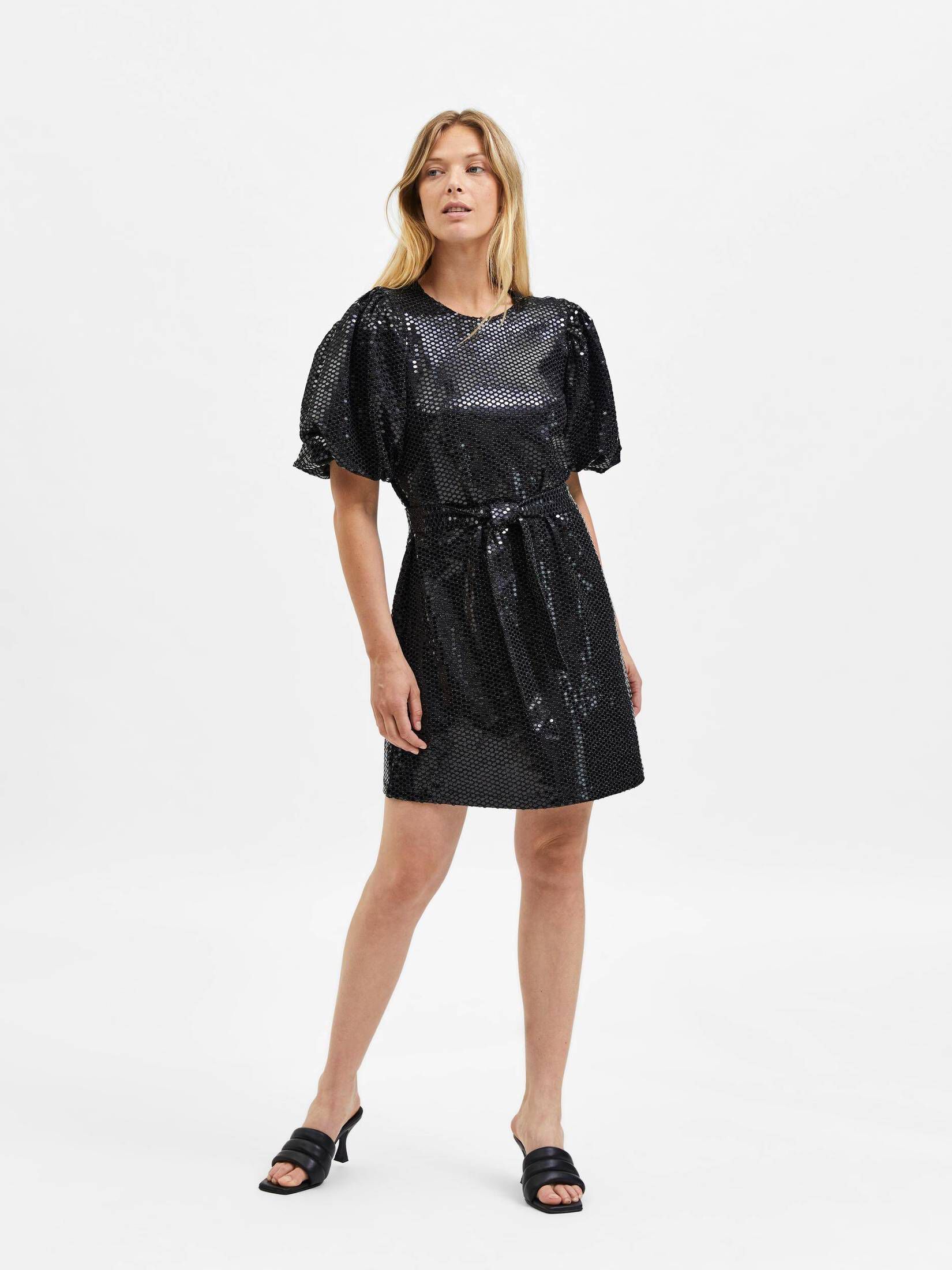 Generisch Damen Paillettenkleid Glitter Abend Rüsc Produktbild-Vorschau 6