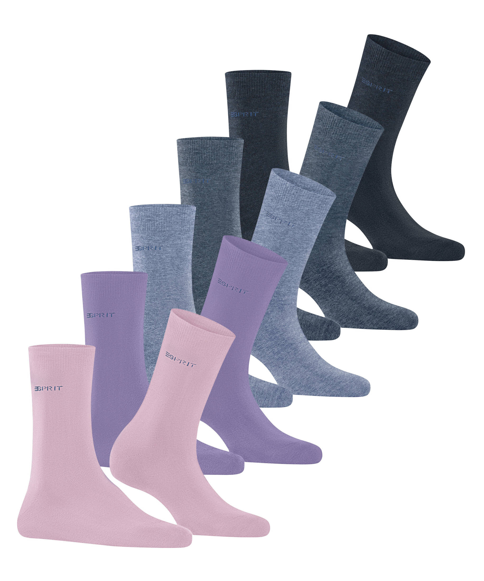 ESPRIT Uni Multipack Calzini Donna - Pacco Da 2 Paia In Cotone, Tinta Unita, Taglie 35-42 - Foto 13