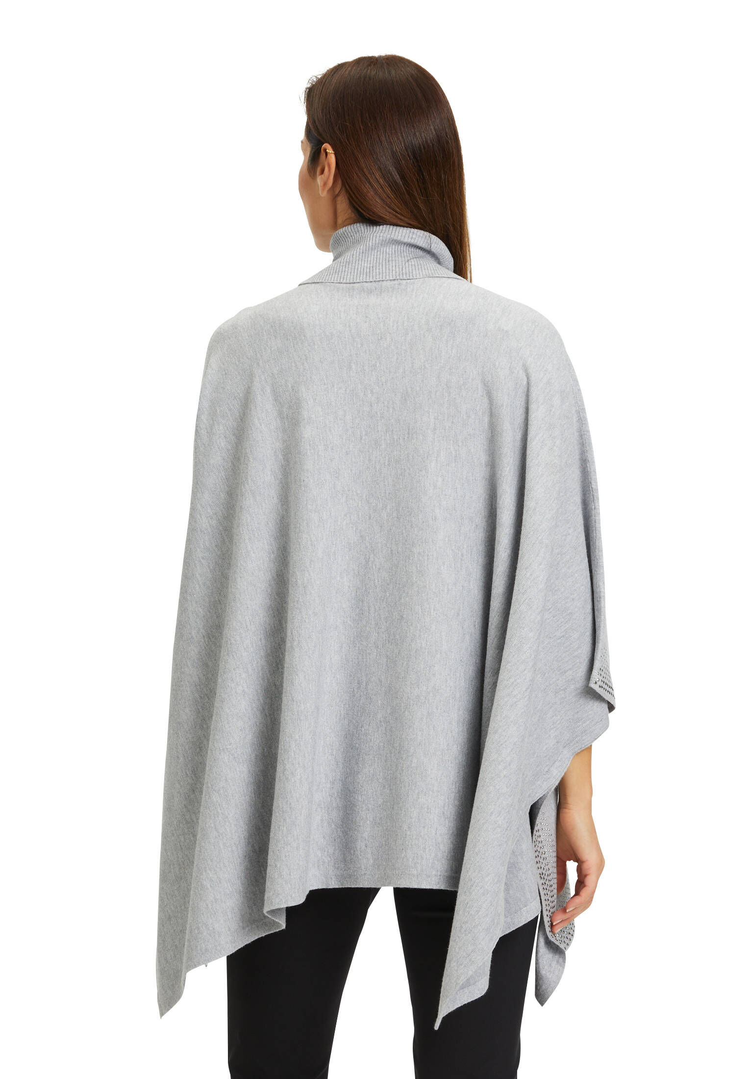 Crazy Bean Damen Strick Poncho Mit Kapuze - Warmer Cape Schal Für Winter