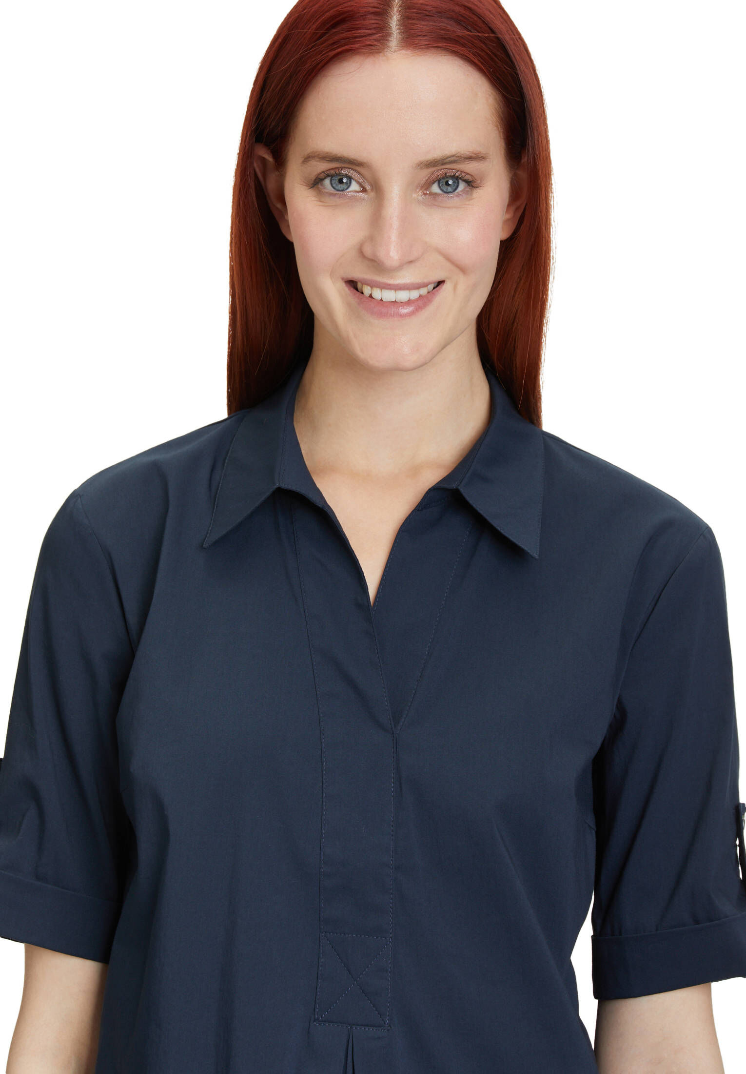Betty Barclay Damen Hemdblusenkleid – Mit Kragen, Halblangen Ärmeln, Figurbetonter Schnitt, Grafisches Muster