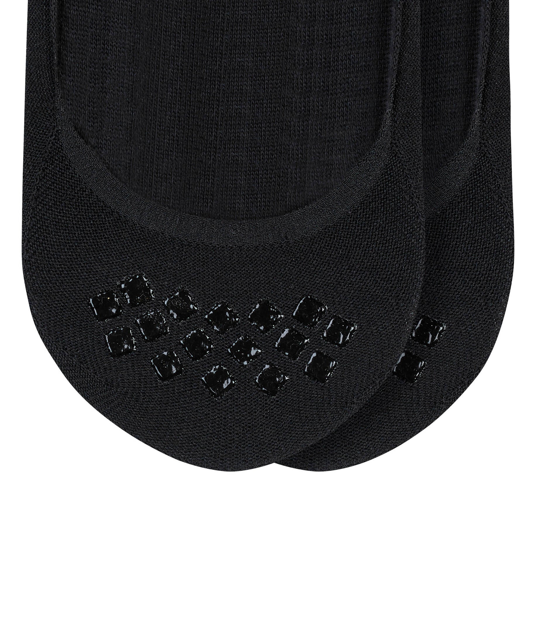 Burlington Homme - Lot De 2 Paires Socquettes Invisibles Respirantes En Coton Peigné, Anti-Glisse Talon Silicone, Confort Toute La Journée (Noir Classique)