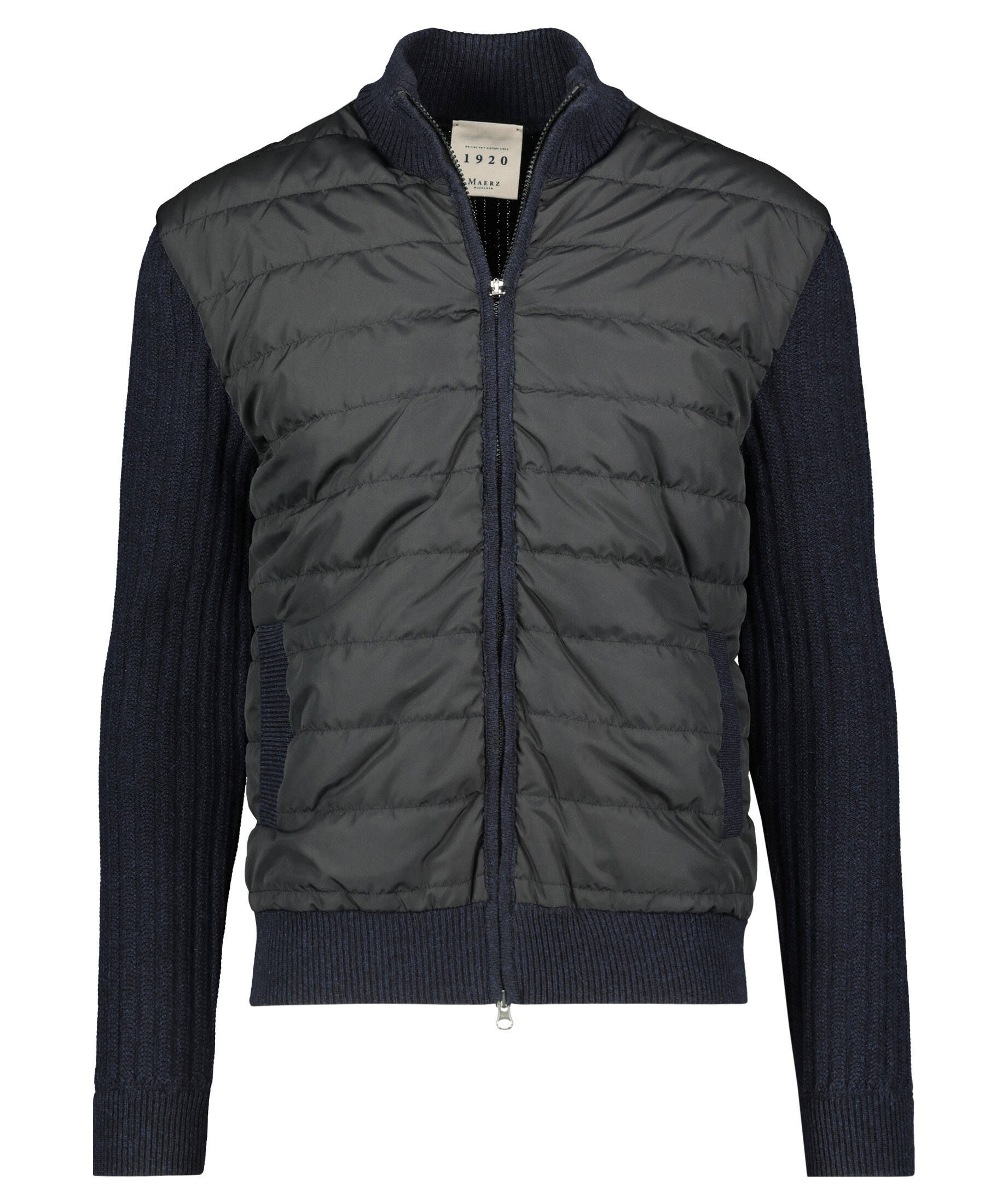 Maerz Herren Strickblouson Aus 100% Merinowolle - Klassische Strickjacke