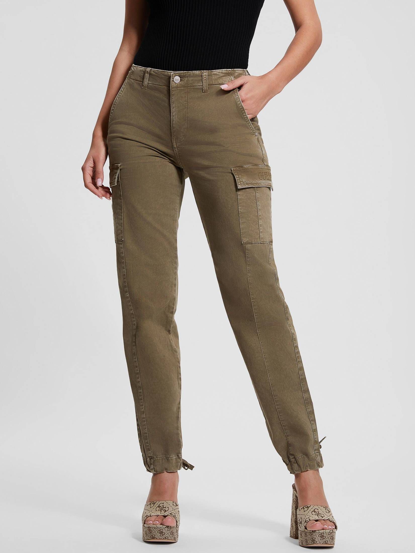 Luxus Cargohose Grn Damen Ebenbild