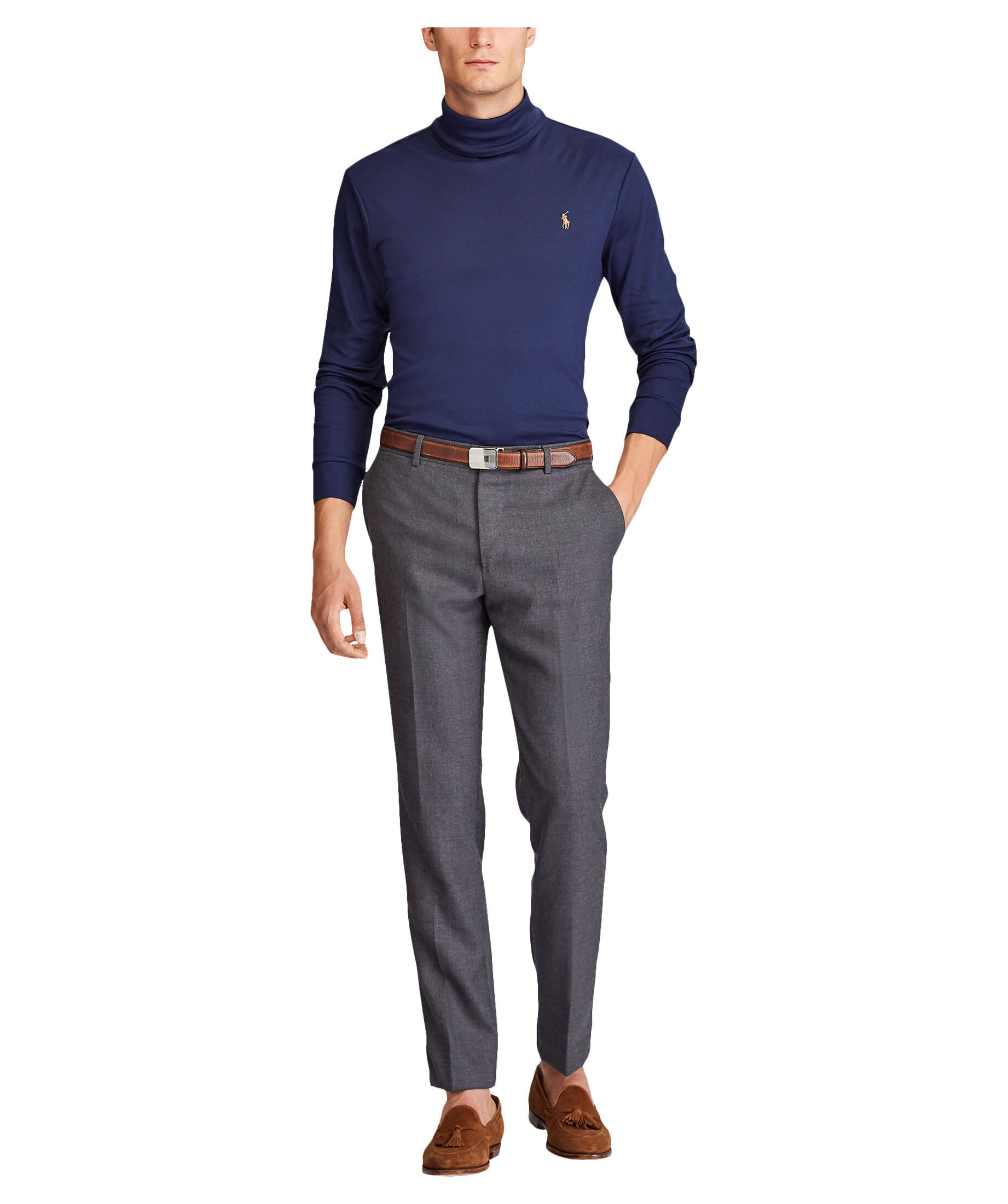 Sale Rollkragenpullover Aus Wolle, Regular Fit Hunter Navy Polo Ralph Lauren  - Herren | Place des Tendances