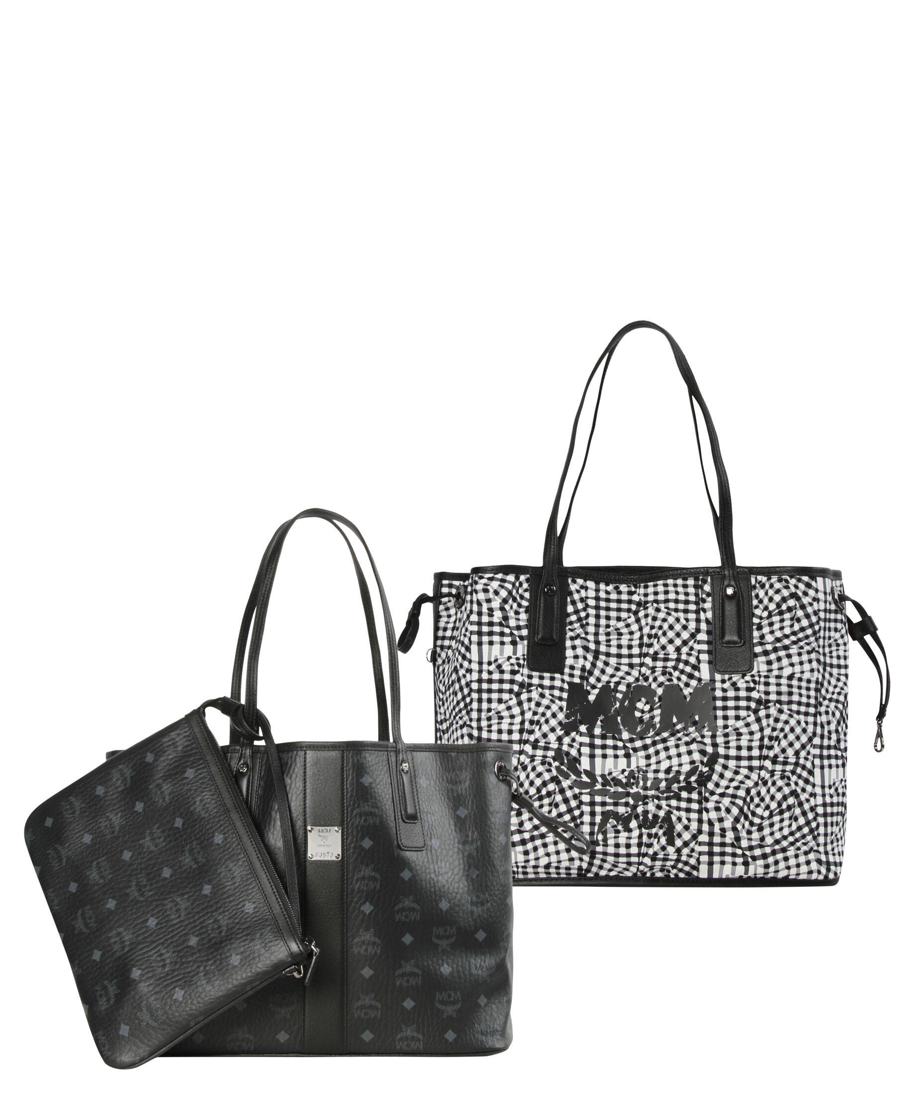 Mcm Shopper Mcm Pochette Schwarz MCM Visetos Princess Lion Tote