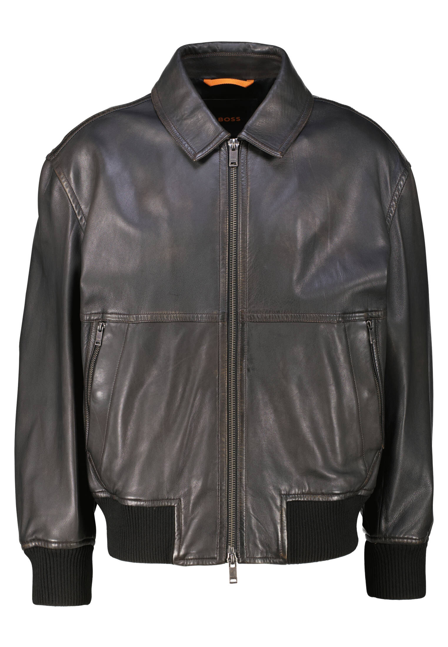 Lederjacke Herren Lederjacken Hugo Boss Hugo Boss Orange