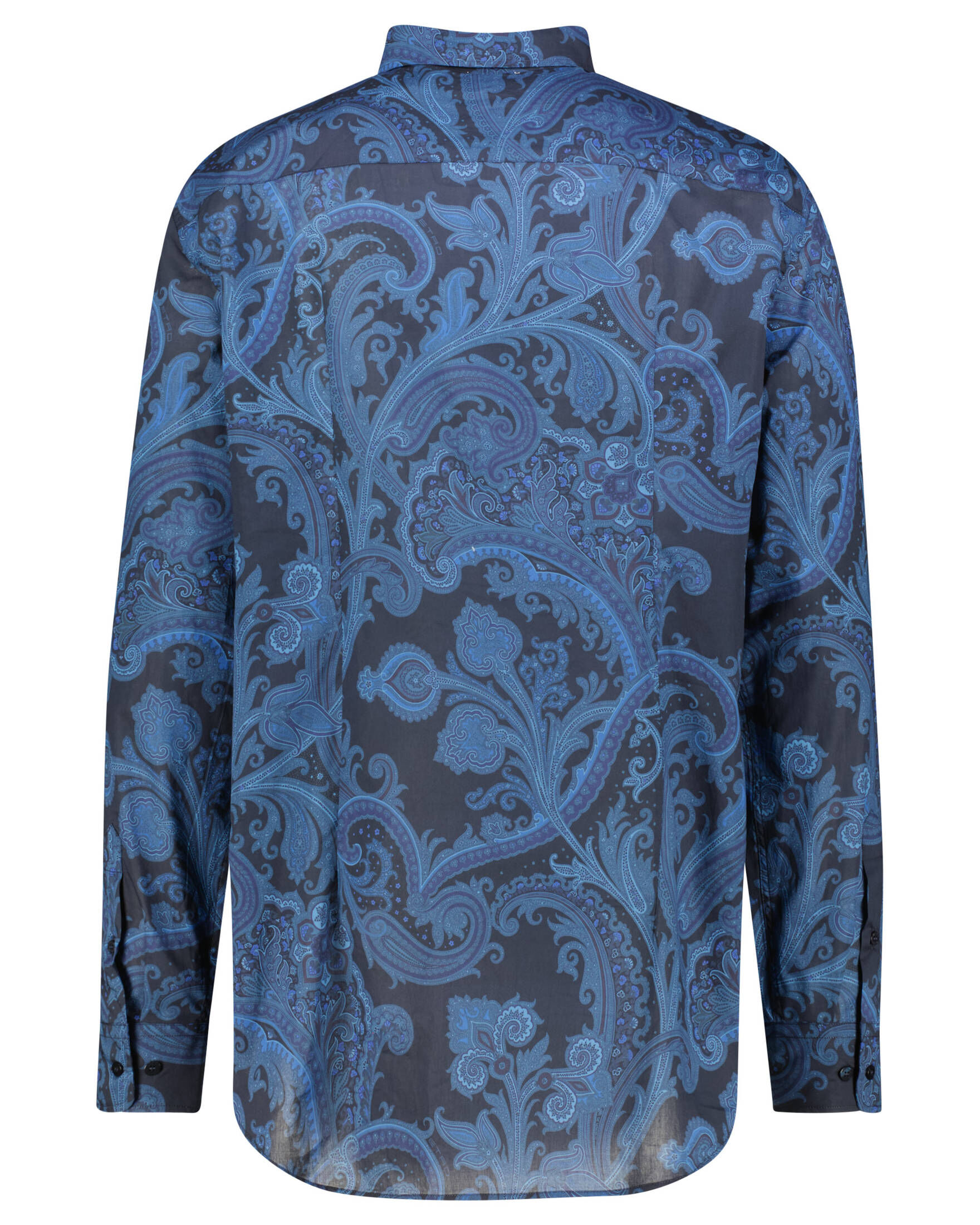 Klassisches Herrenhemd Blau Mit Diagonalem Muster Und Klassischem