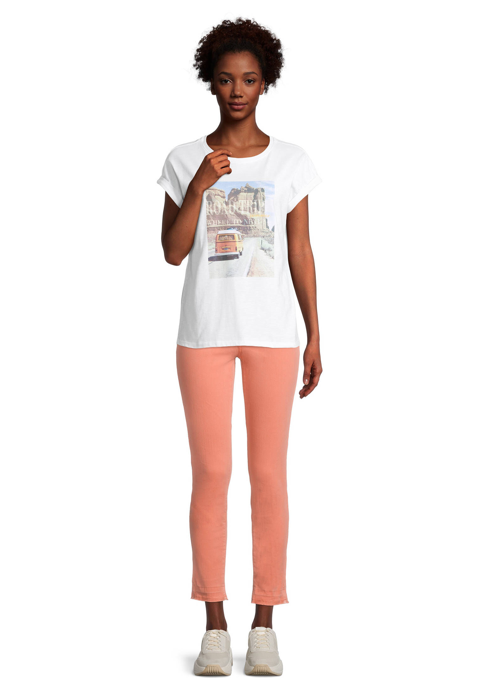 Cartoon Damen Langarmshirt – Tailliert, Einfarbig & Perfekt Für Den Täglichen Style