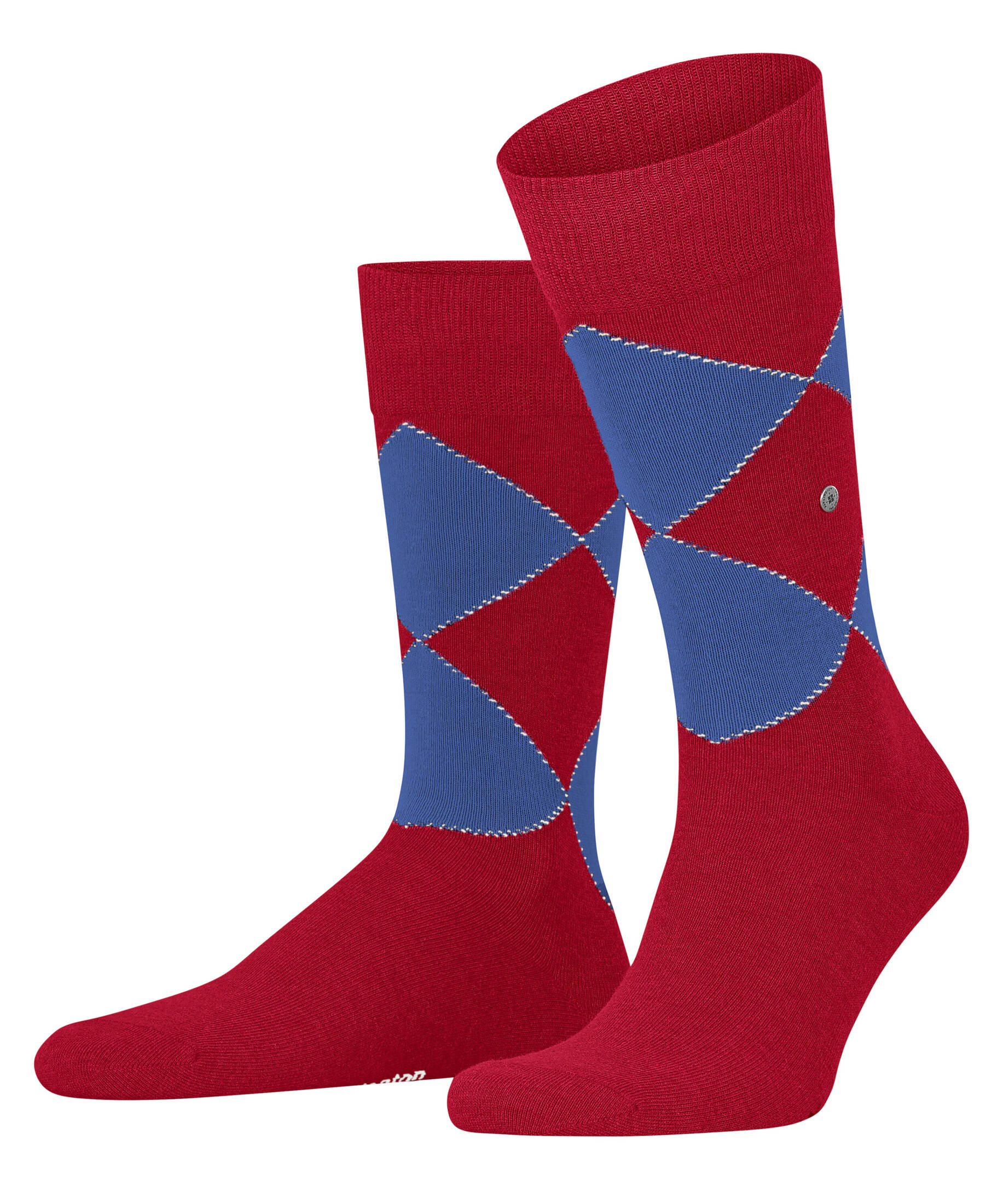 Burlington Herren Socken Manchester So Baumwolle gemustert 1 Paar, Rot Burgund 8011, 40-46 im Sale main image 1
