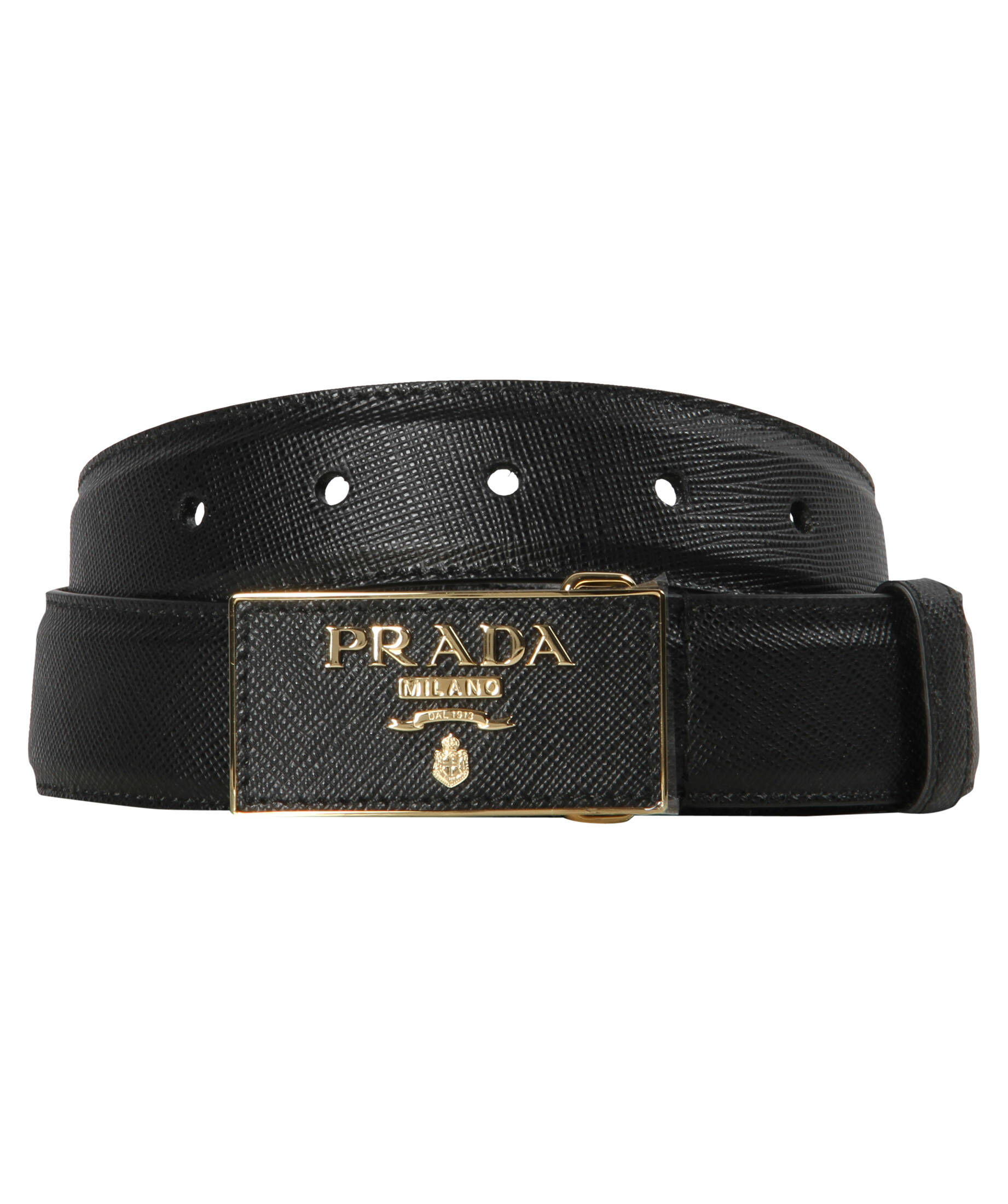 Damen Accessoires Gürtel Prada Leder Gürtel mit Logo in Schwarz 