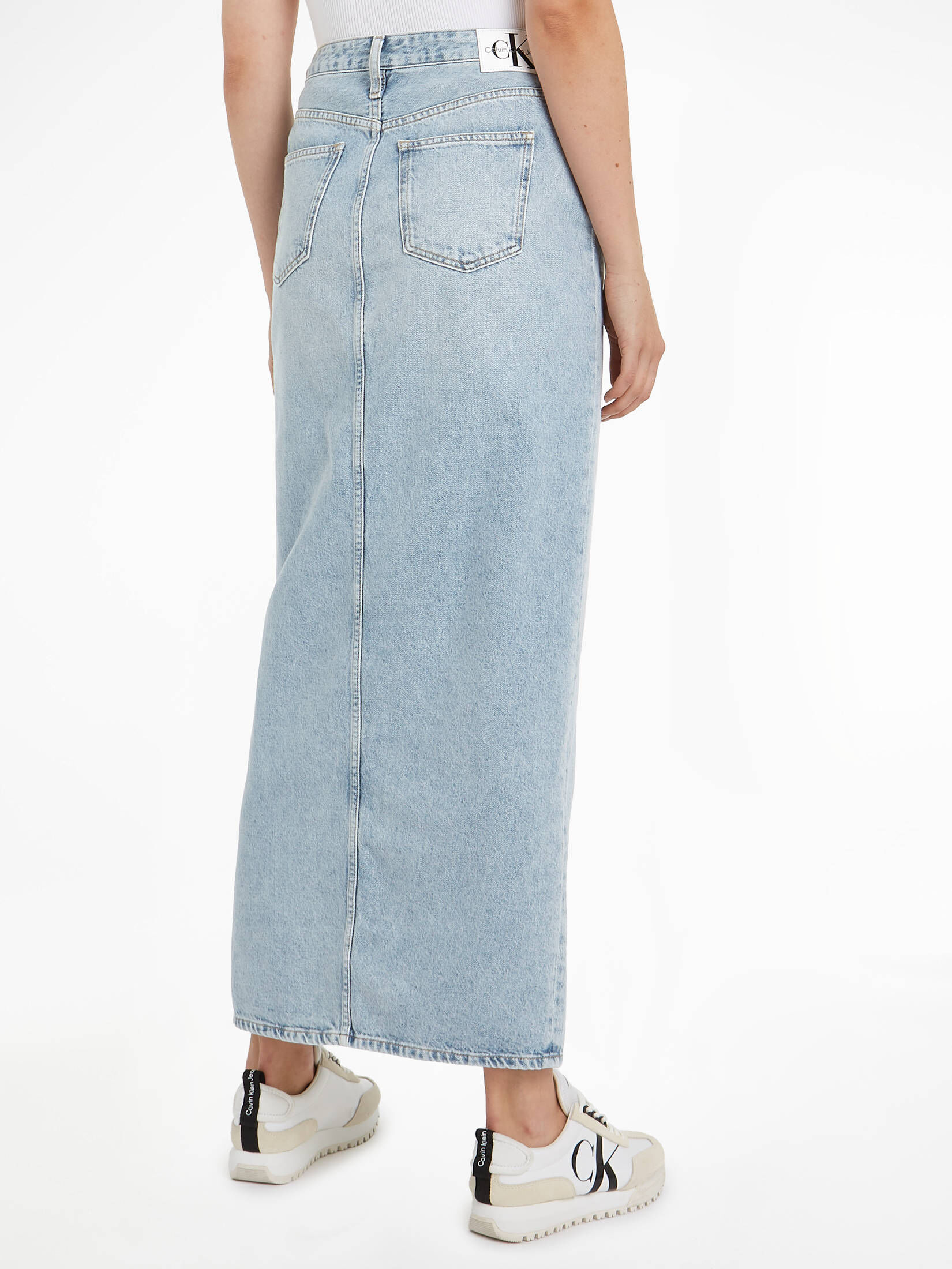Wunderschne Maxi Jeansrock Damen Ebenbild