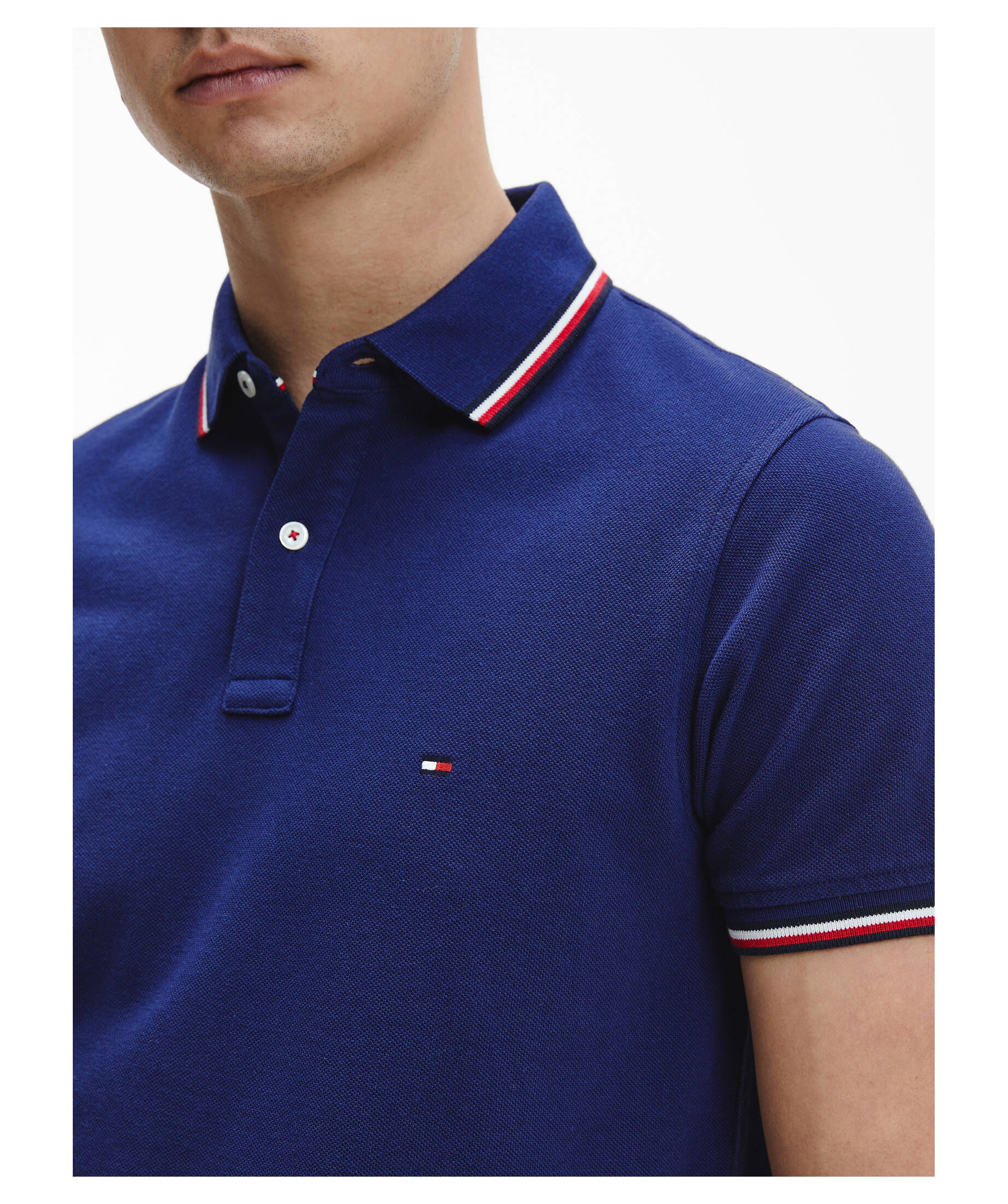 Tommy Hilfiger Herren Poloshirt Tipped Slim Polo Slim Fit Kurzarm Kaufen Engelhorn