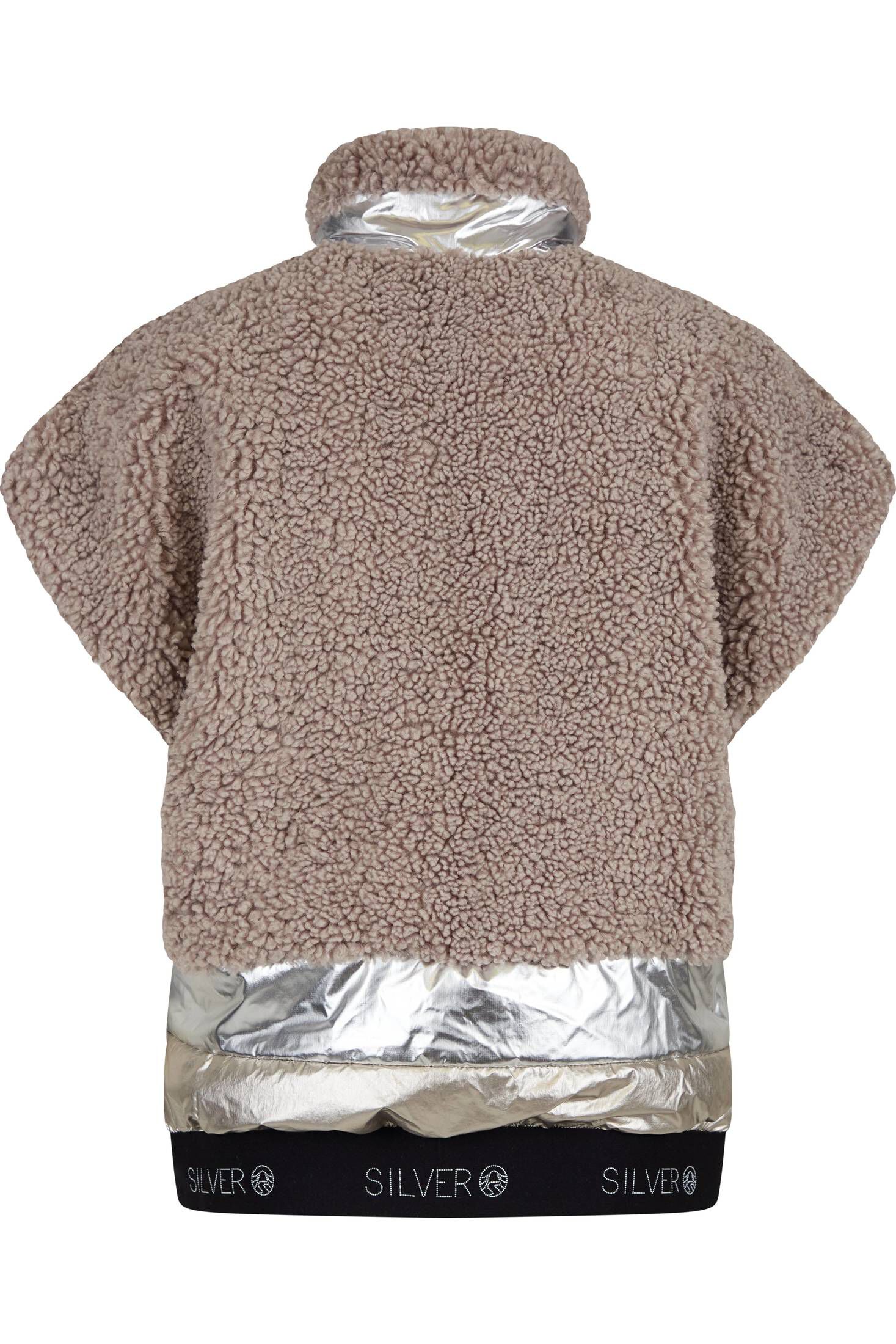 ONLY Damen Teddy Weste Aus Weichem Plüsch | Kuschelige Sherpa Weste Mit Leoprint