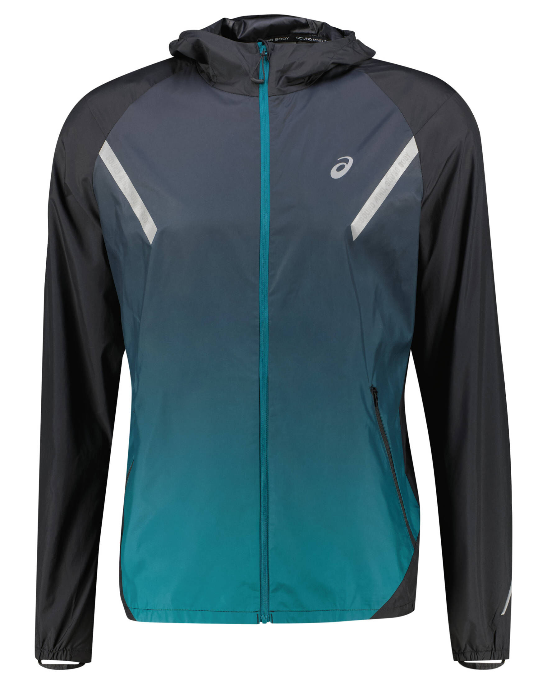 TAO Winddichte Herren Laufjacke Nox Black | Reflektierend & Wasserabweisend | Nachhaltig In Europa Produziert | Größe XL