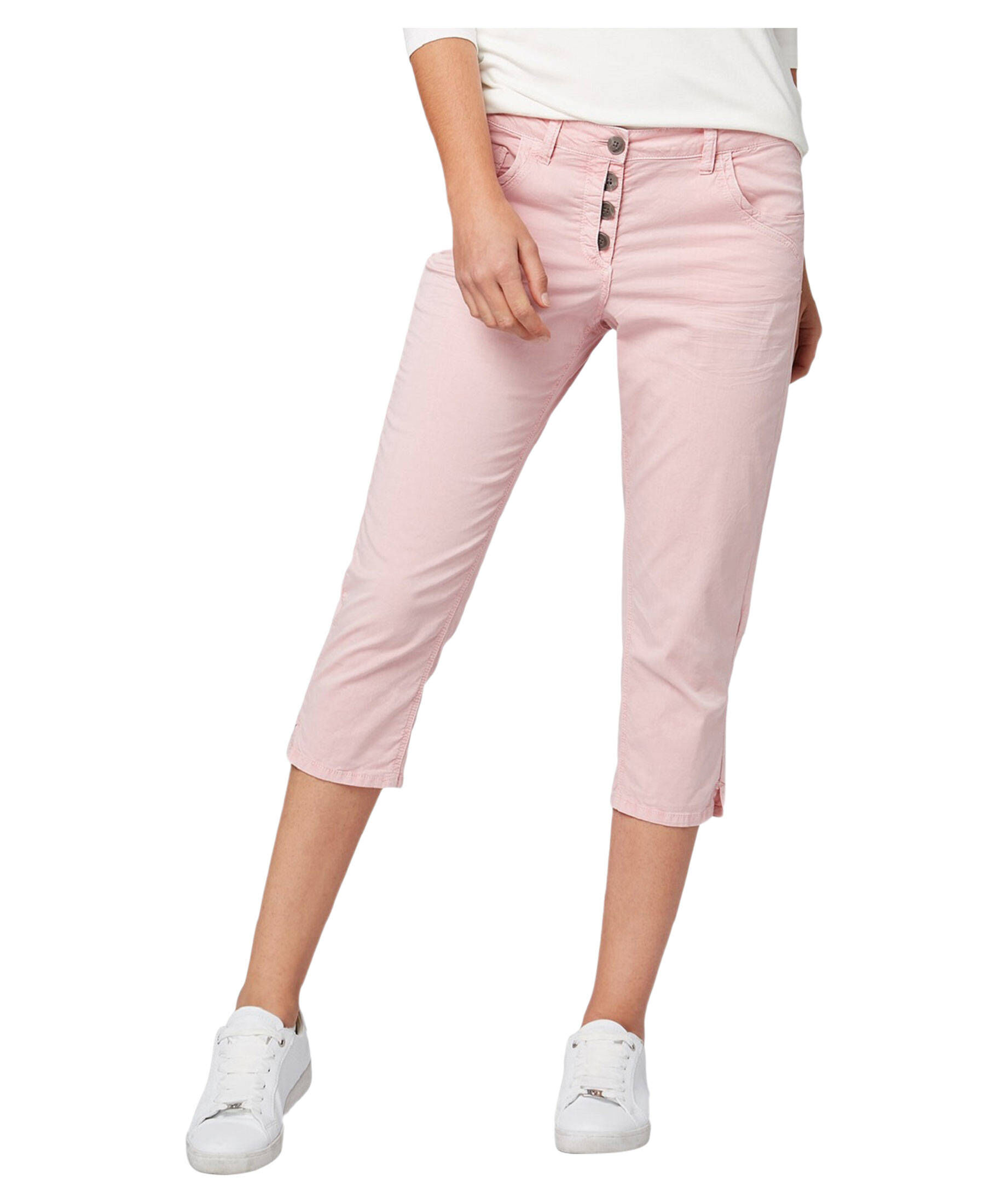 JAKO Damen Capri-Hose Casual – 3/4-Länge, Mit Baumwolle & Elasthan, Seitentaschen, Größen 34-48