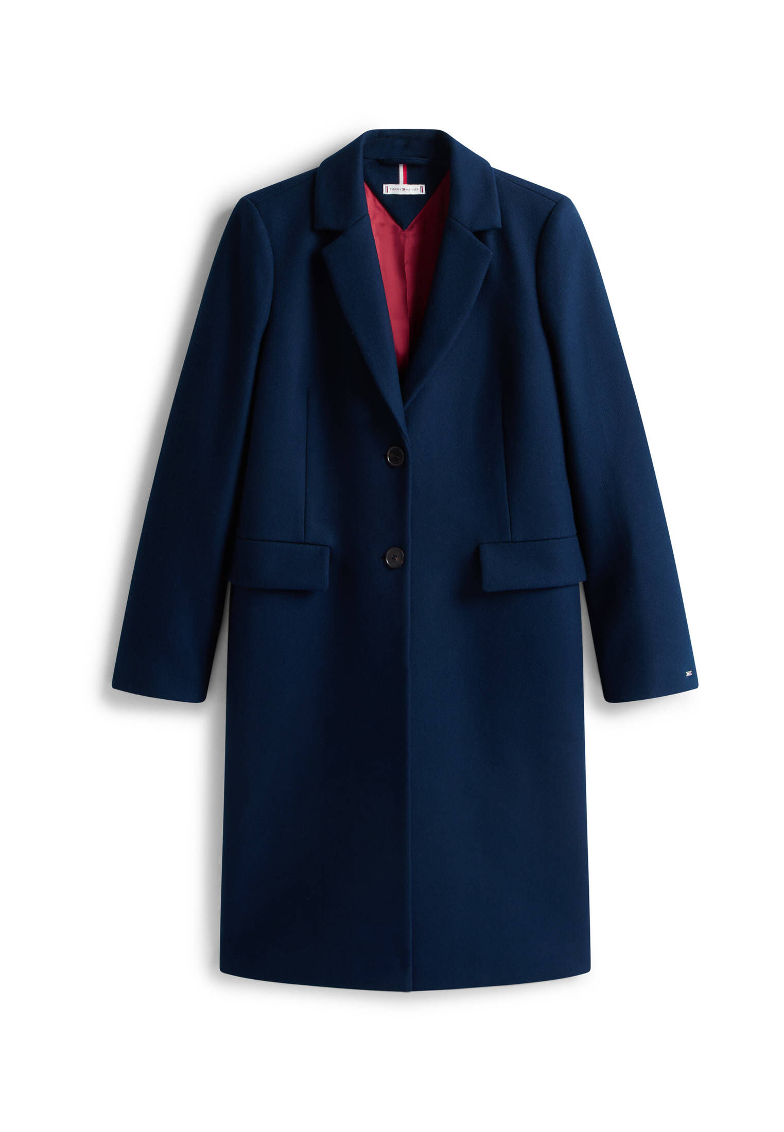 Wolle Kaschmir Mantel Damen Dunkelblau Tommy Hilfiger Damen Mantel