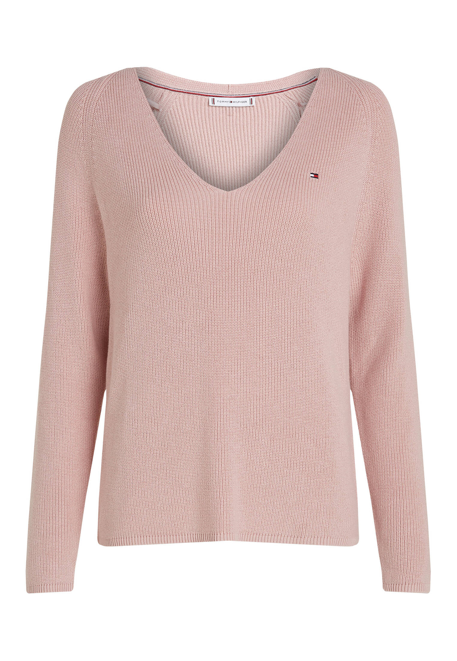 Pink Pullover V Neck Damen Tommy Strickpullover Damen Tommy