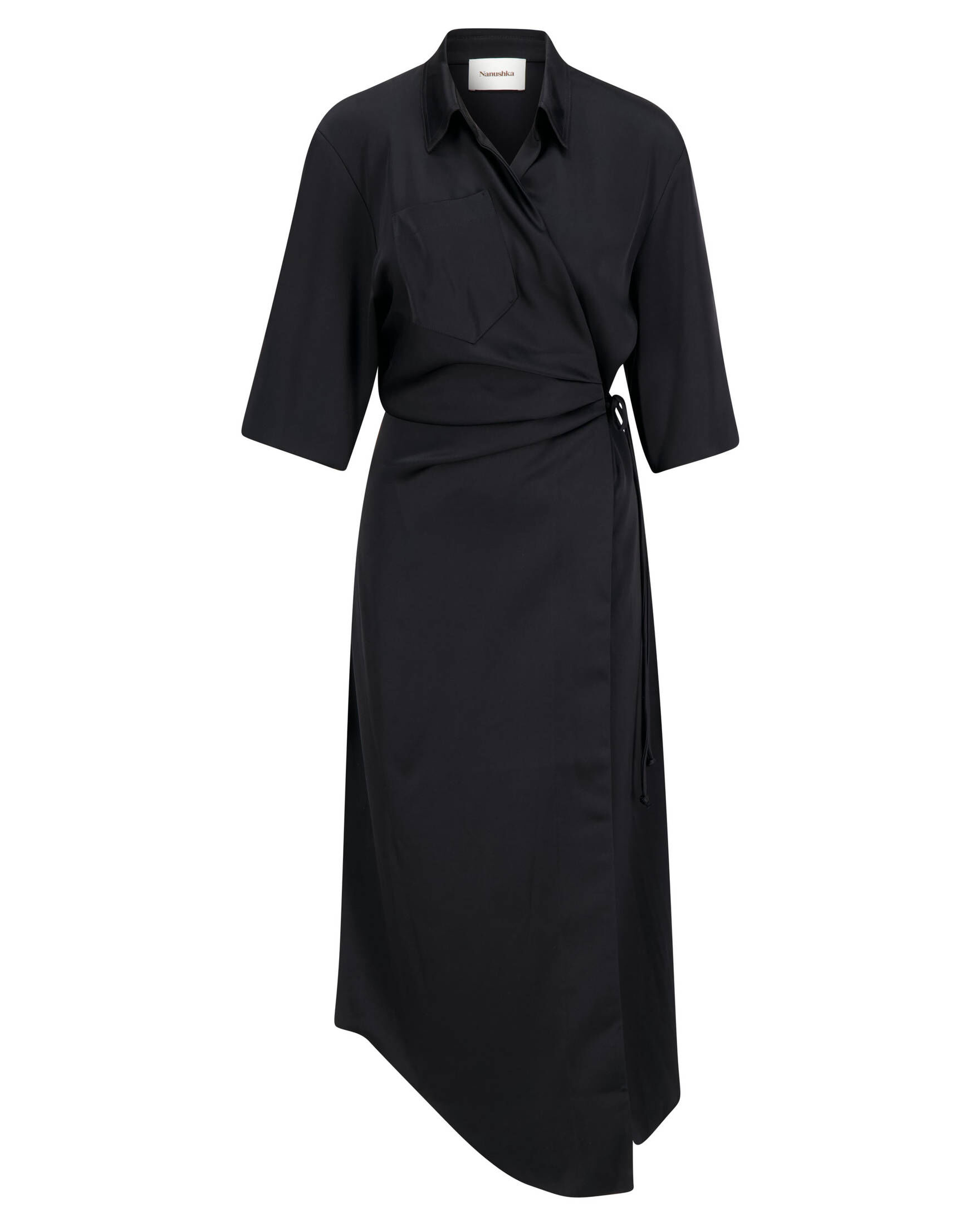 Damen Wickelkleid Mit Verstellbarer Taille