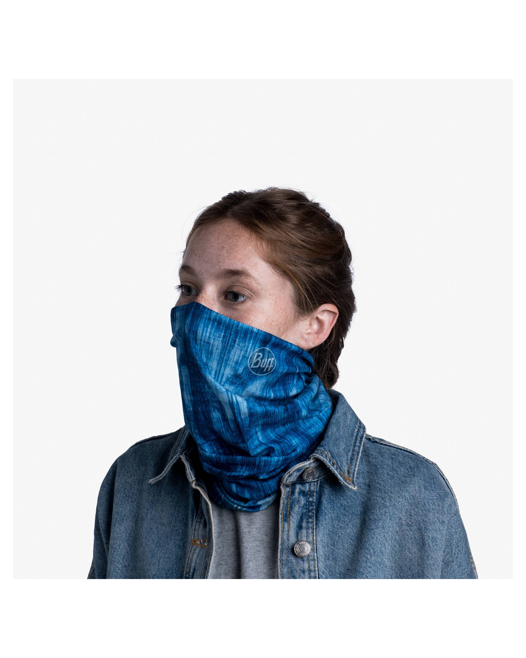 Sciarpa Tubolare Buff Adal Wolf Knit Ted Collar Donna - Caldo E Reversibile Per Autunno E Inverno - copertina