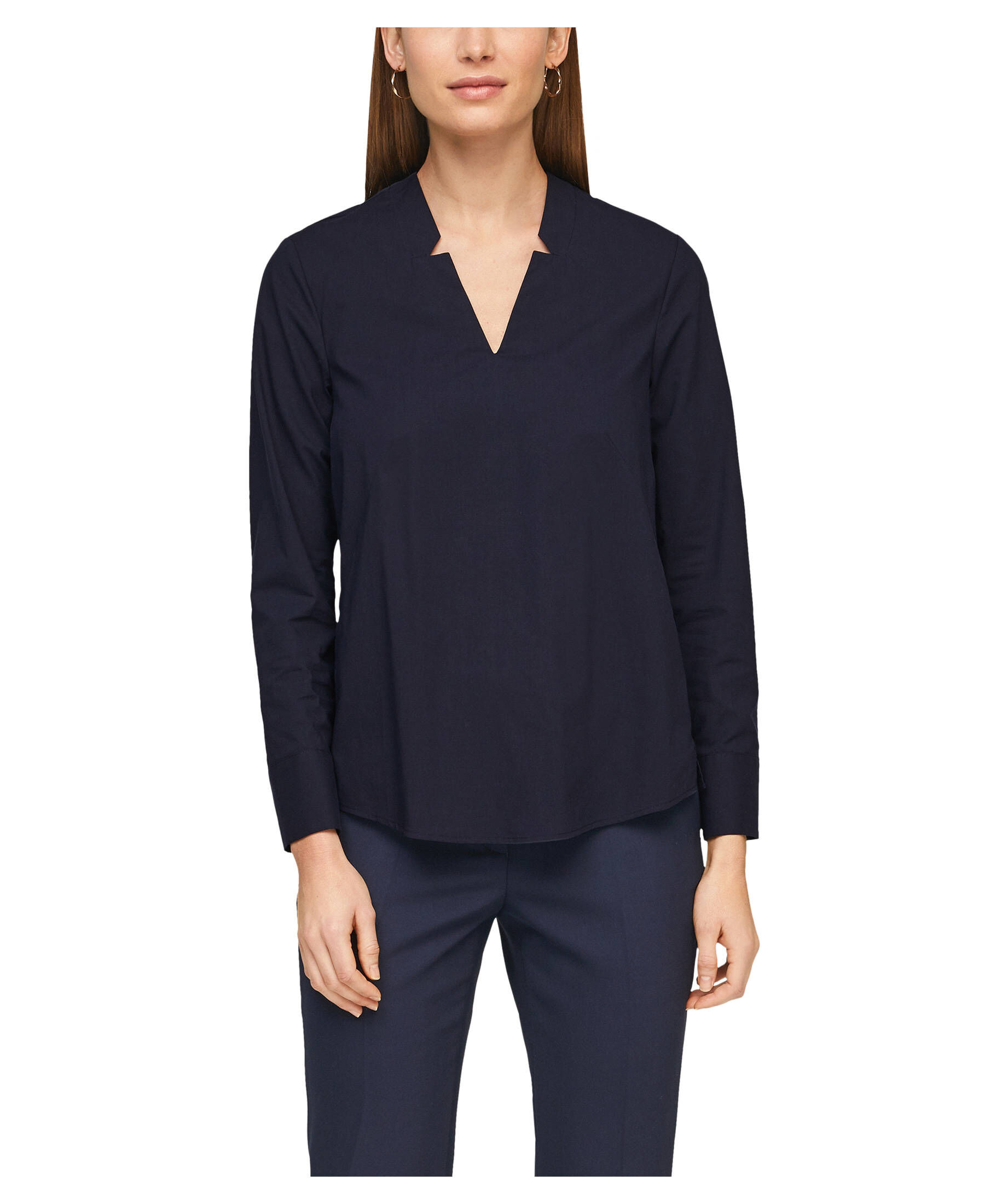 S.Oliver Damen Bluse Langarm – Klassisches Modell, Vielseitig Kombinierbar Für Business & Freizeit
