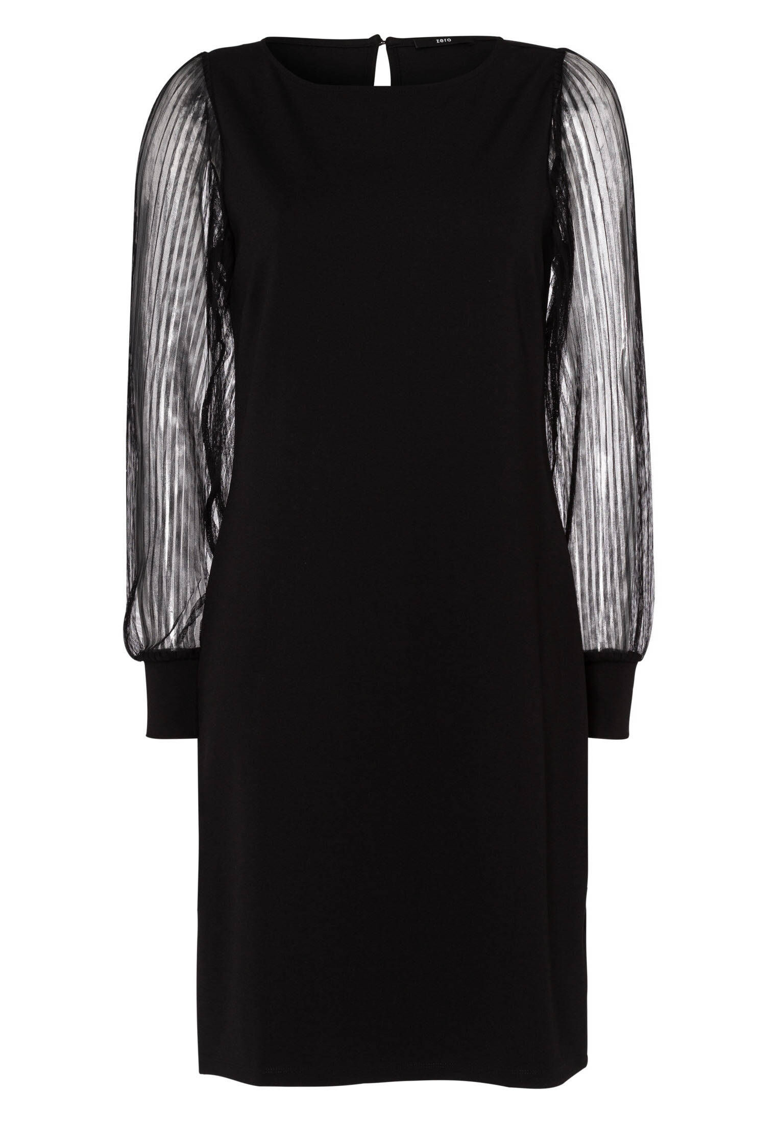 Damen Mini-Wickelkleid mit Transparenten Ärmeln und V-Ausschnitt main image 0