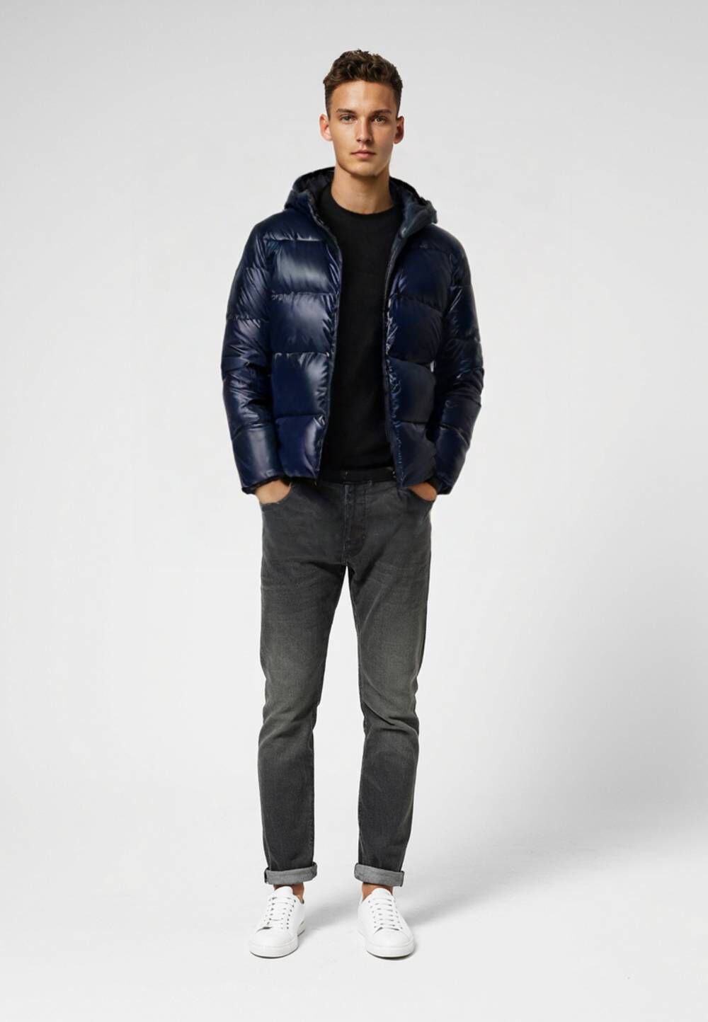 SAVE THE DUCK Herren Steppjacke EDGARD Oversize Fit in blau kaufen - Main Image